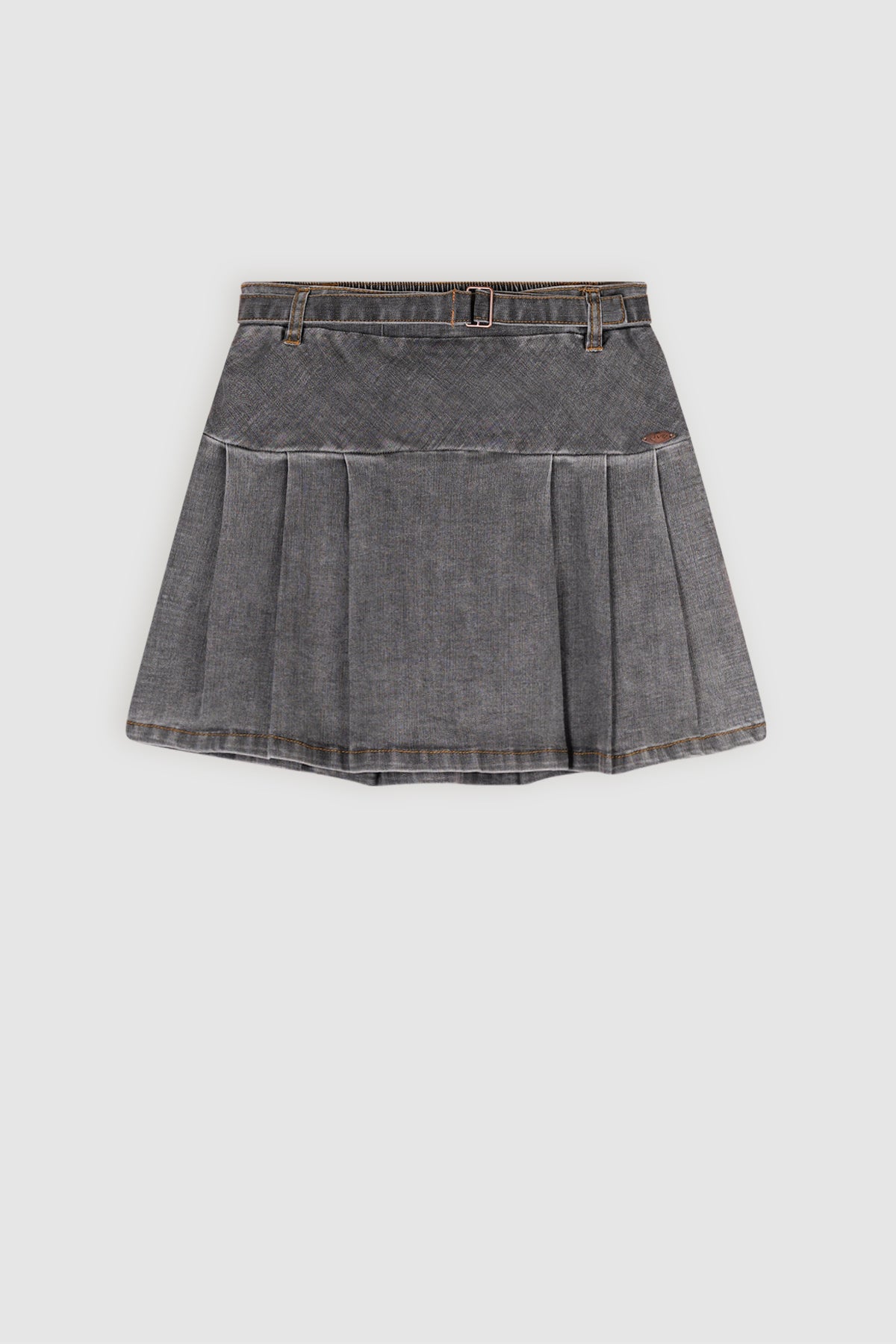 Nimmy Denim Pleated Skirt Black