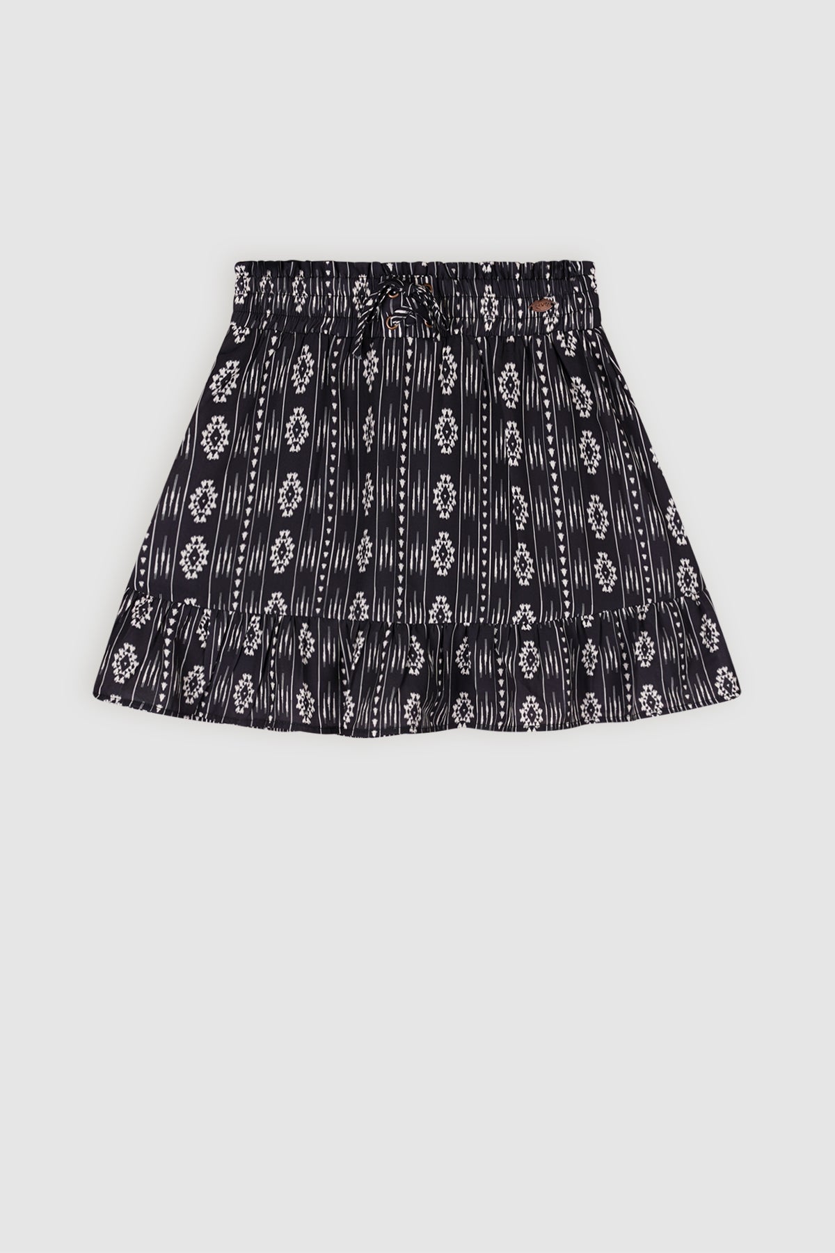 Ninez Boho Printed Skirt Black
