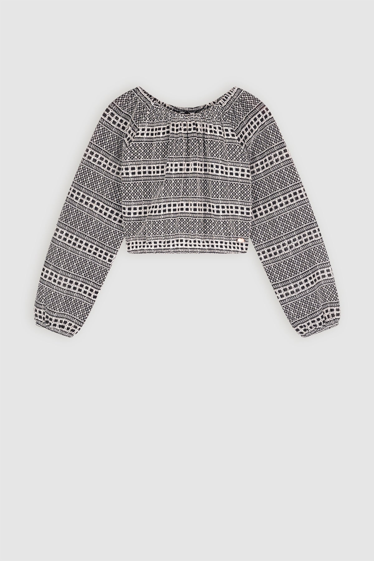 Timre Geborduurde Blouse Ivoor