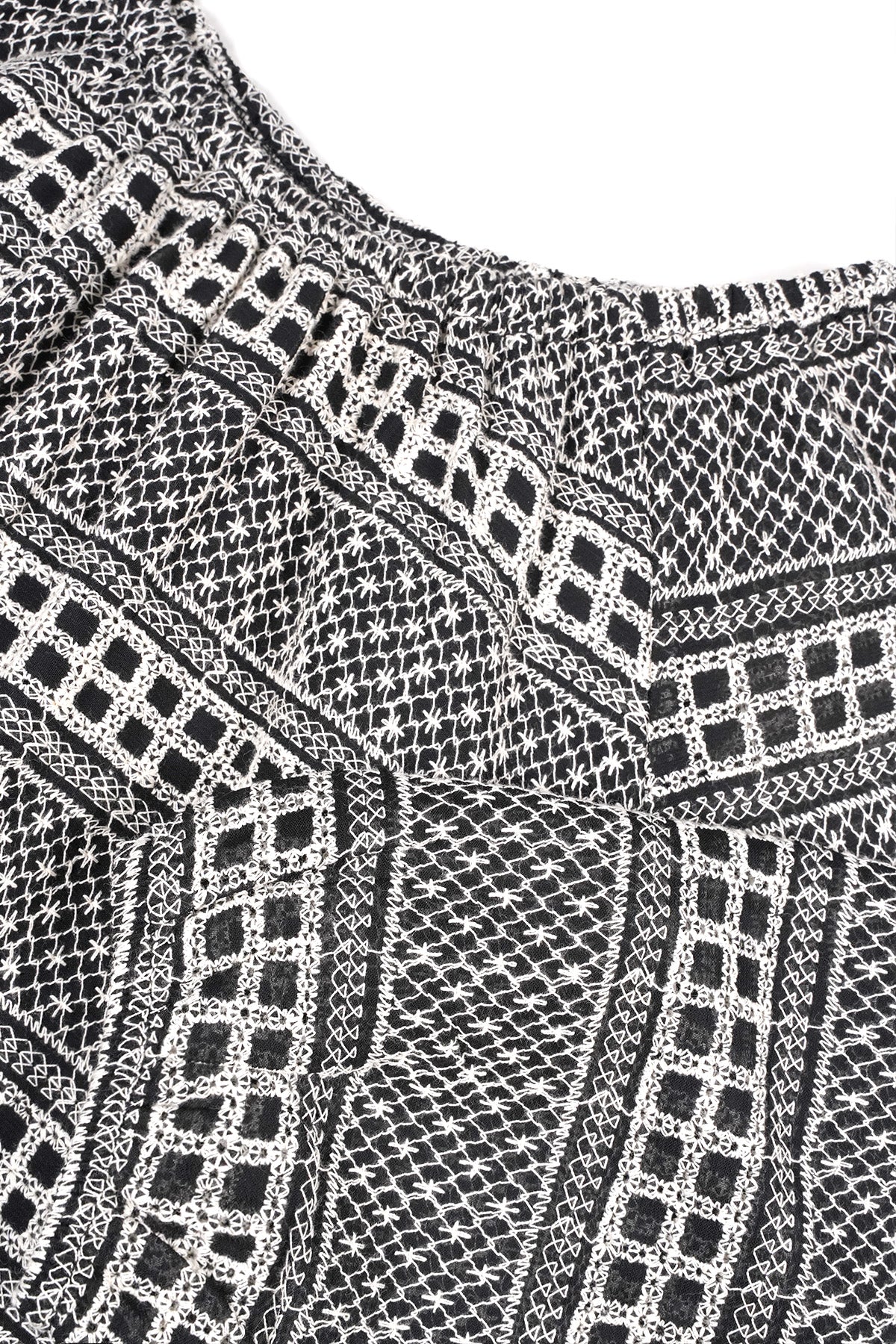 Timre Geborduurde Blouse Ivoor