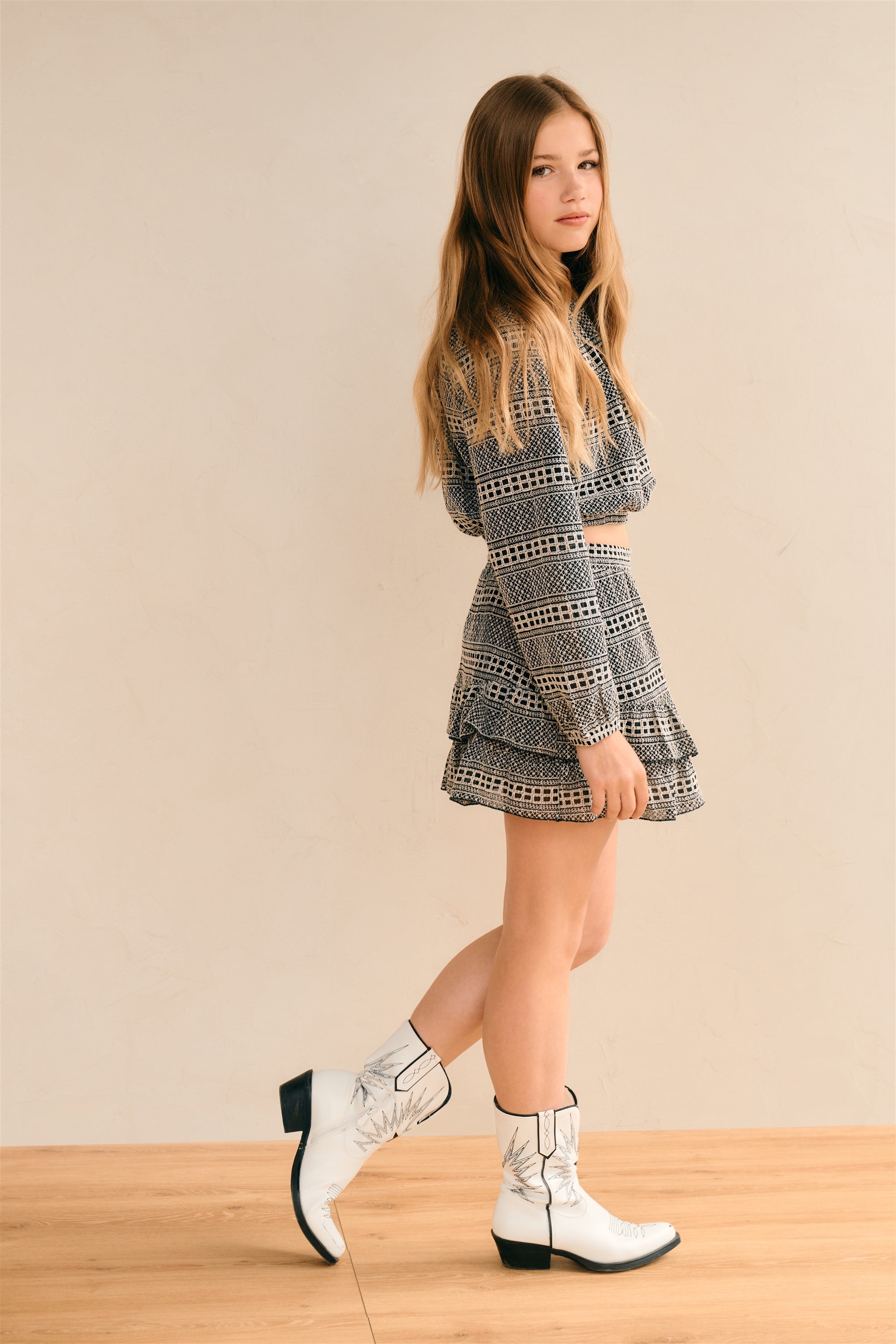 Timre Geborduurde Blouse Ivoor