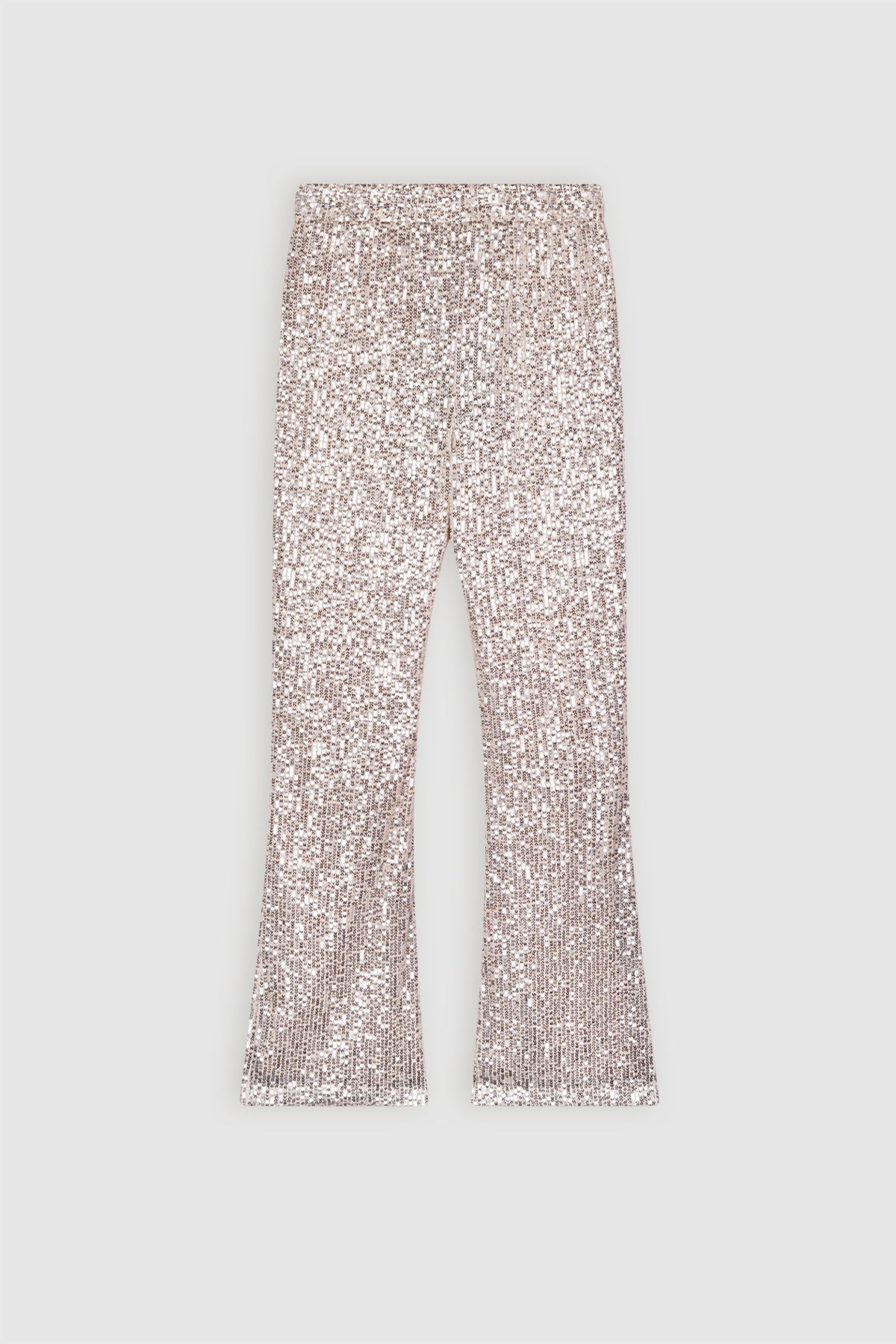 Sady Pailetten Flared Broek Licht Goud