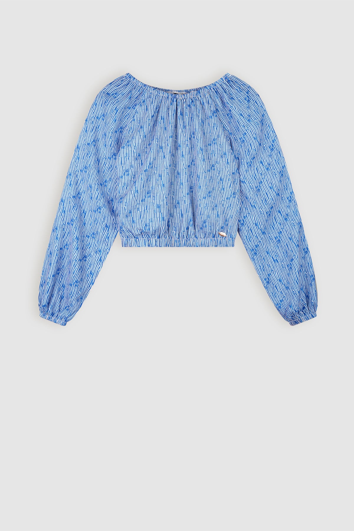 Timara Cropped Blouse Blauw