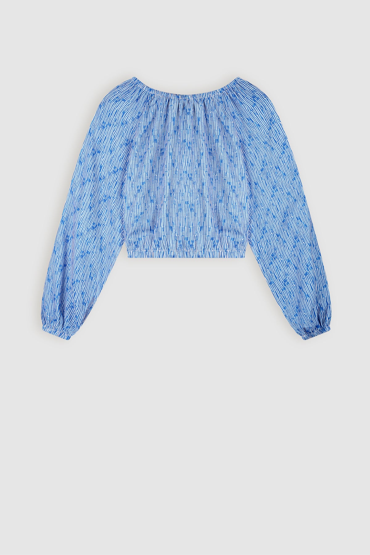 Timara Cropped Blouse Blauw