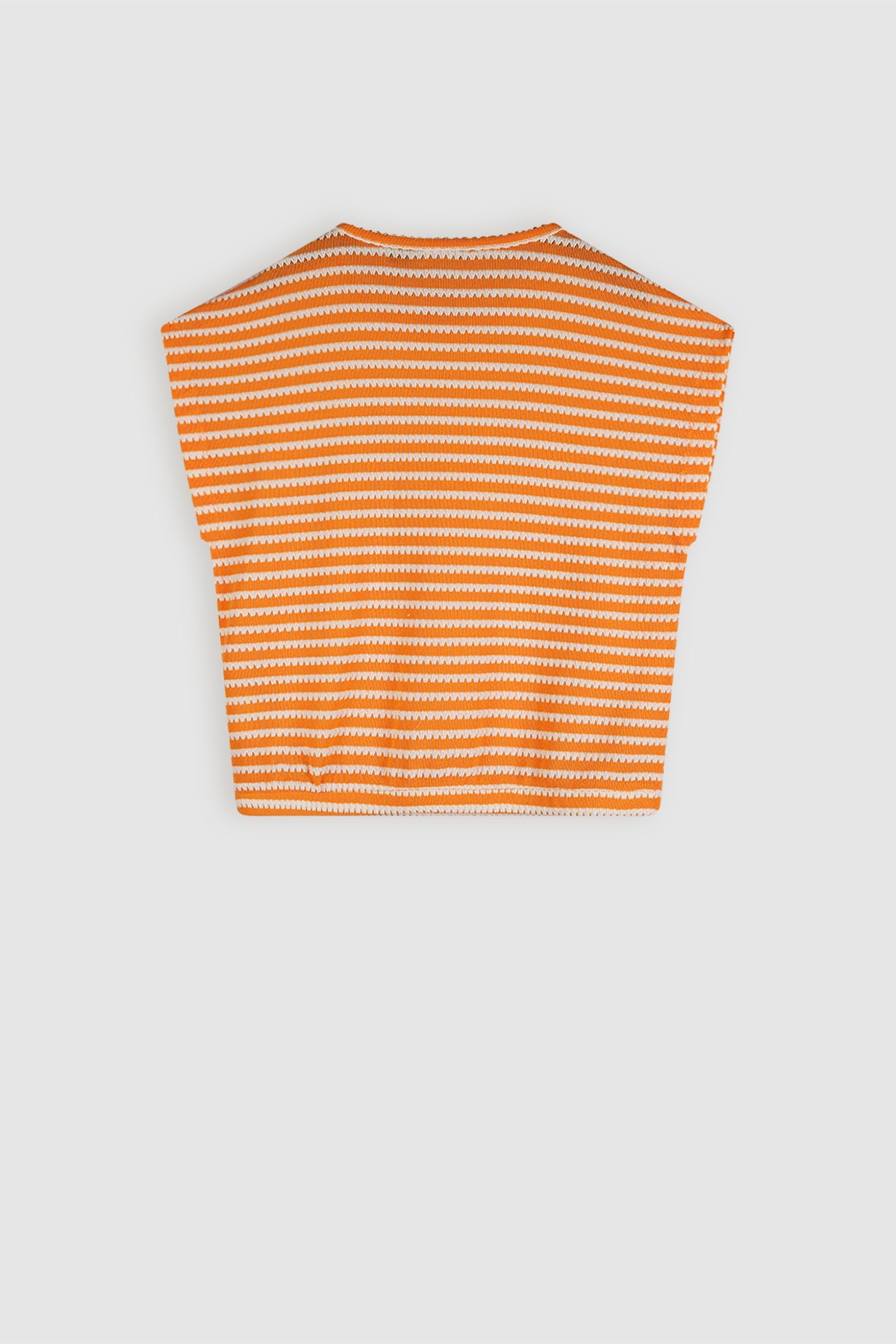 Kawai Gestreepte Top Oranje