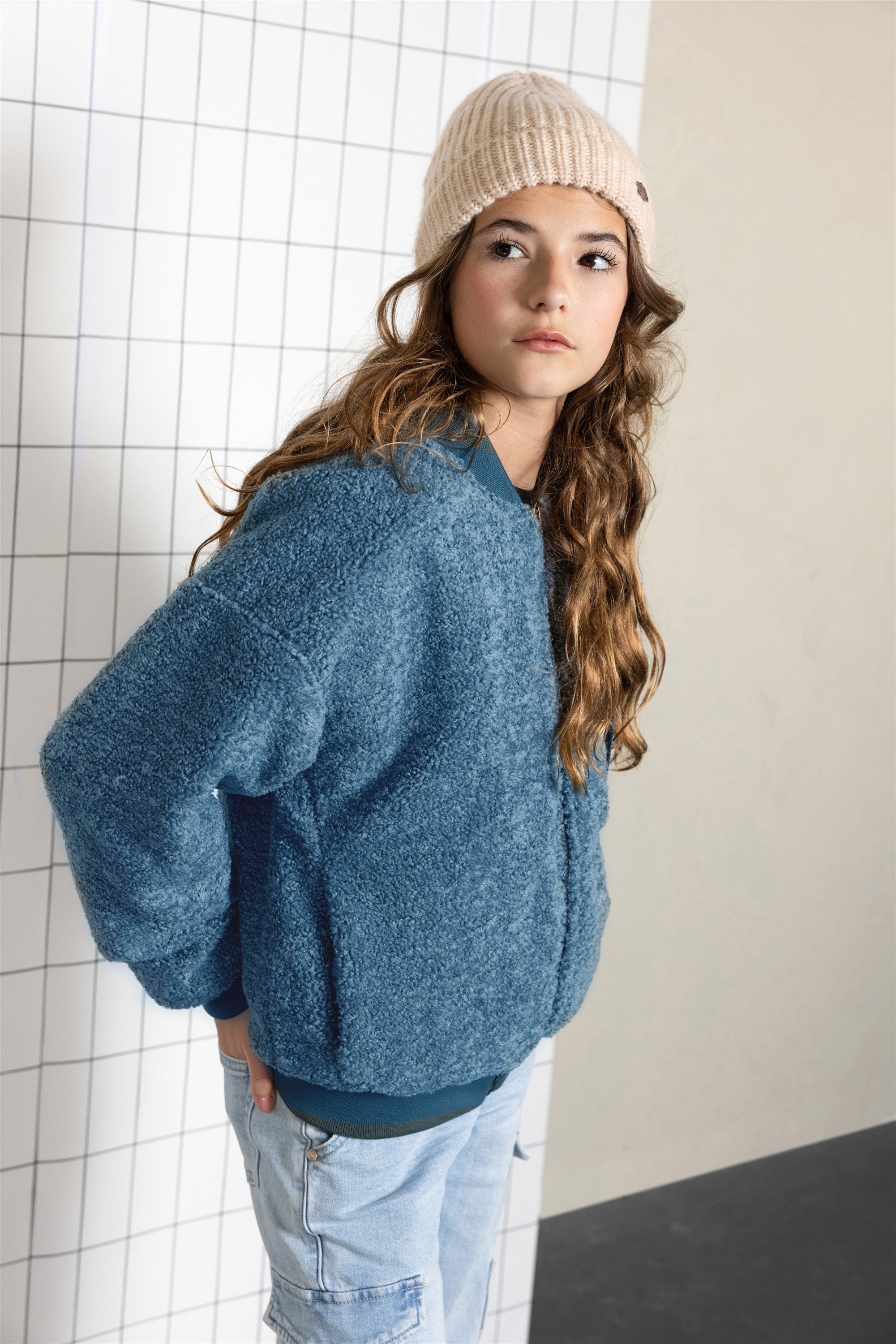 Bomber Reversible Winterjas Blauw