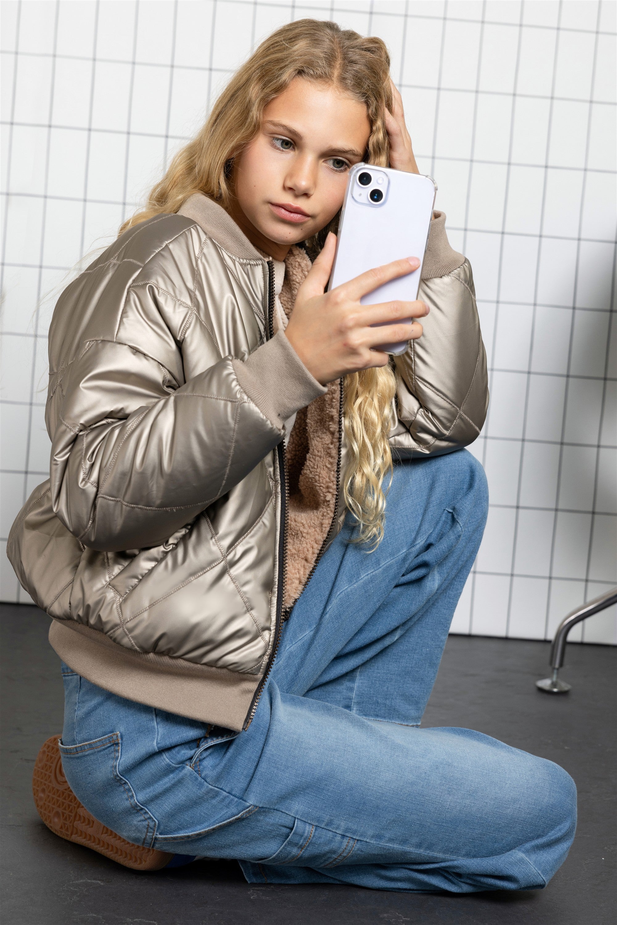 Bomber Reversible Winterjas Bronze