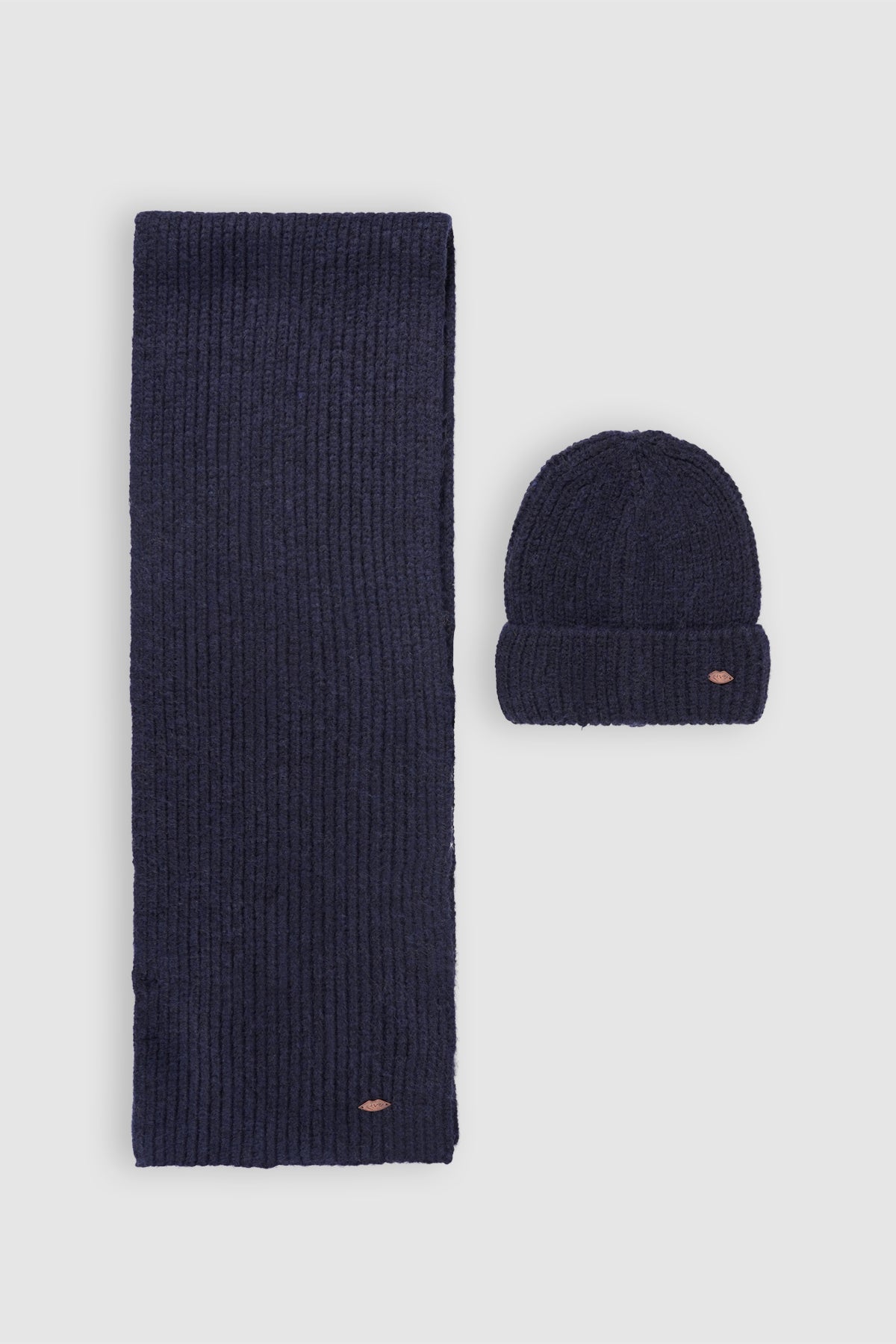 Ronja Must en Sjaal Set Donker Blauw