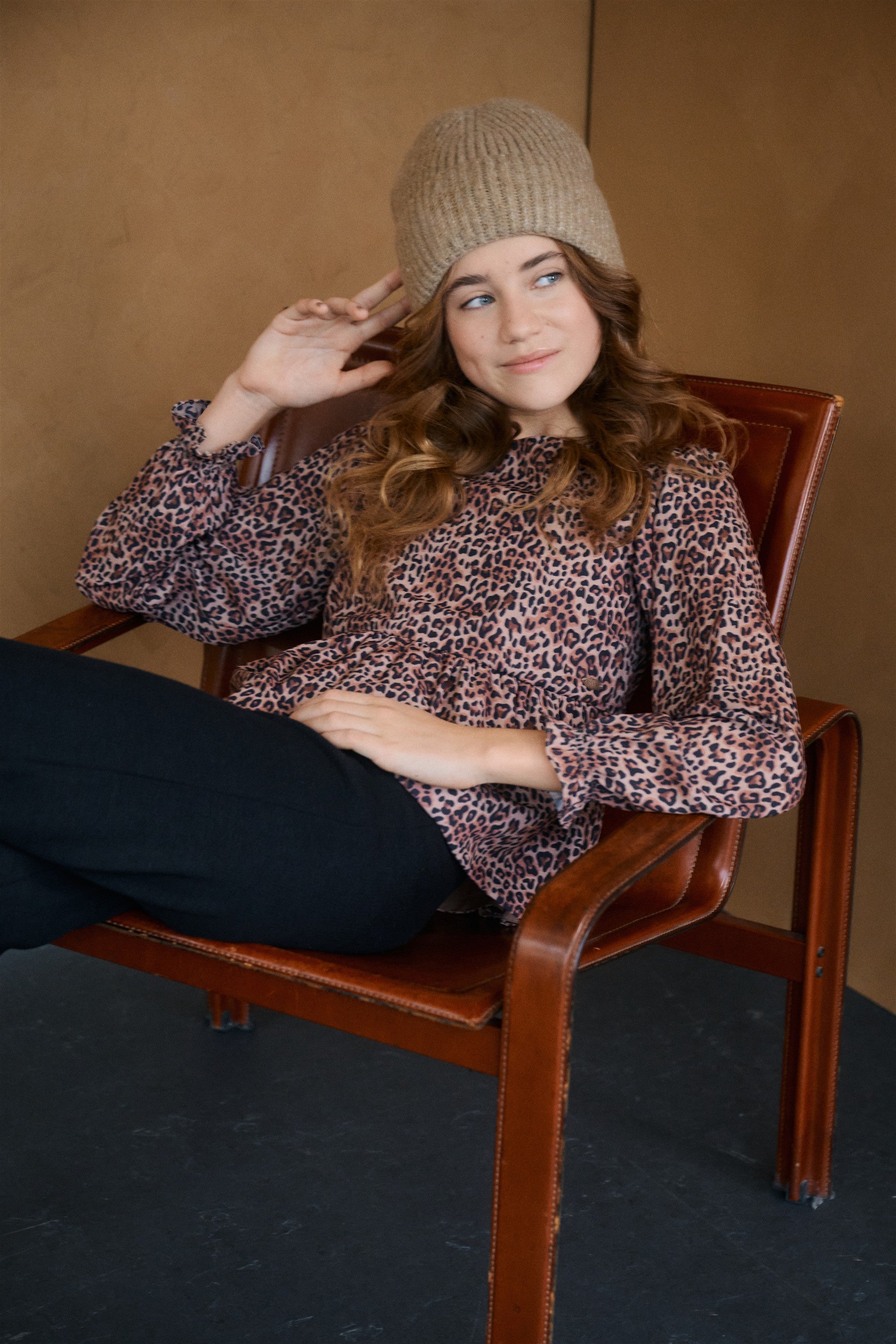 Tess Blouse Leopard Print