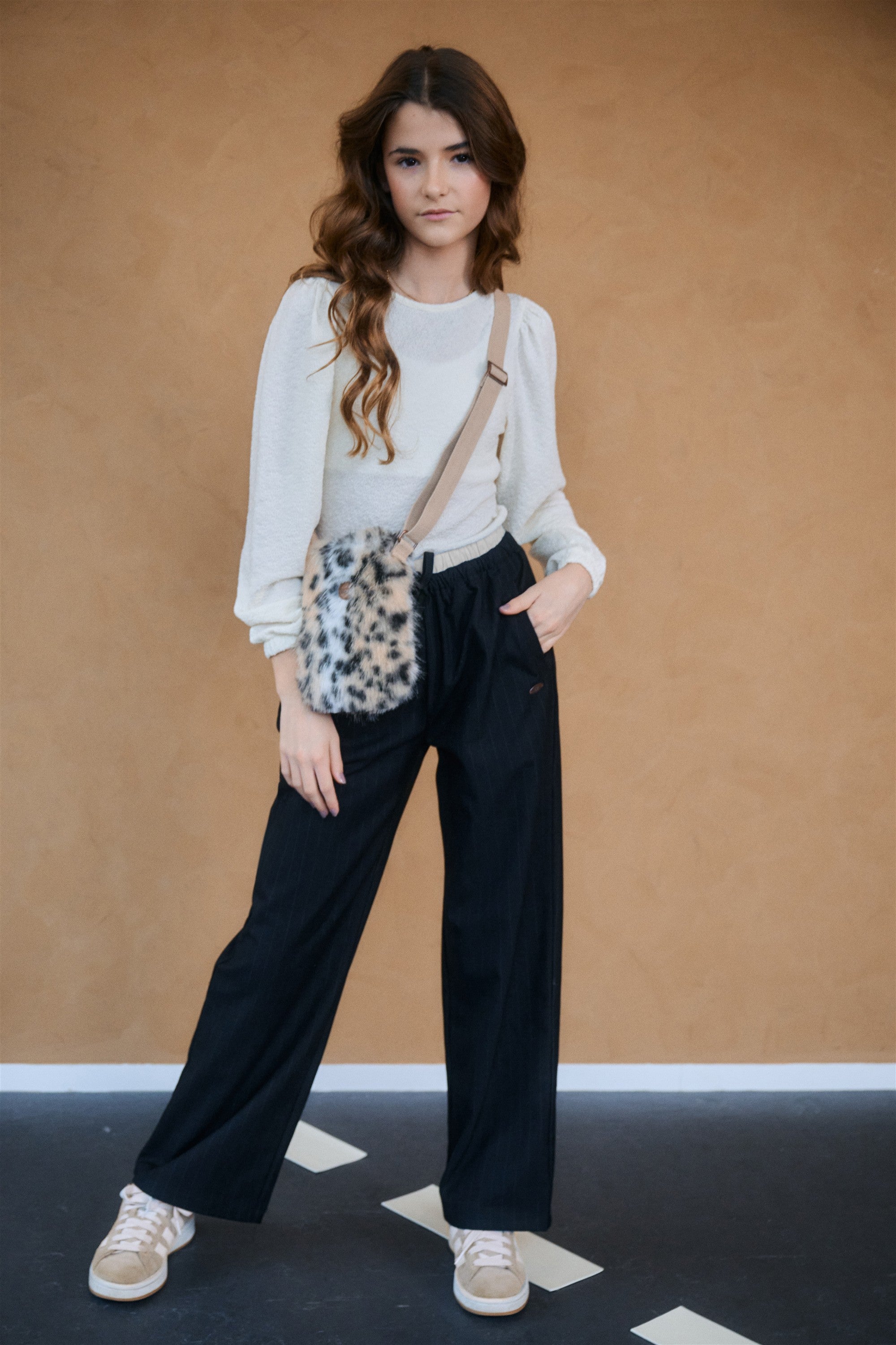 Sub Krijtstreep Broek Zwart