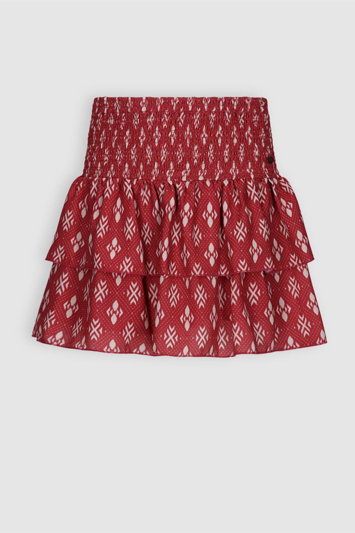 Nika Gesmokte Rok Donker Rood