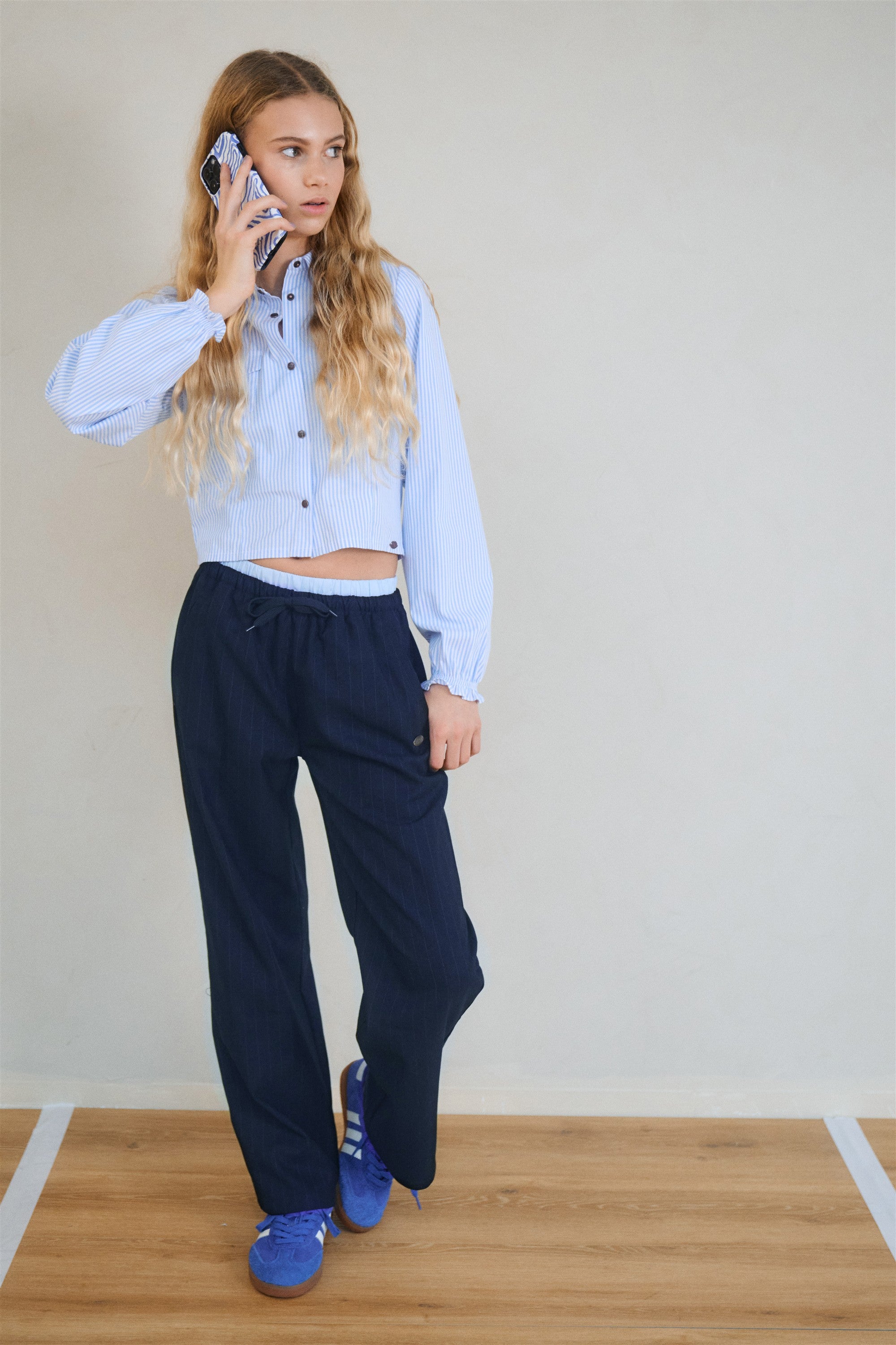 Tikky Gestreepte Blouse Blauw