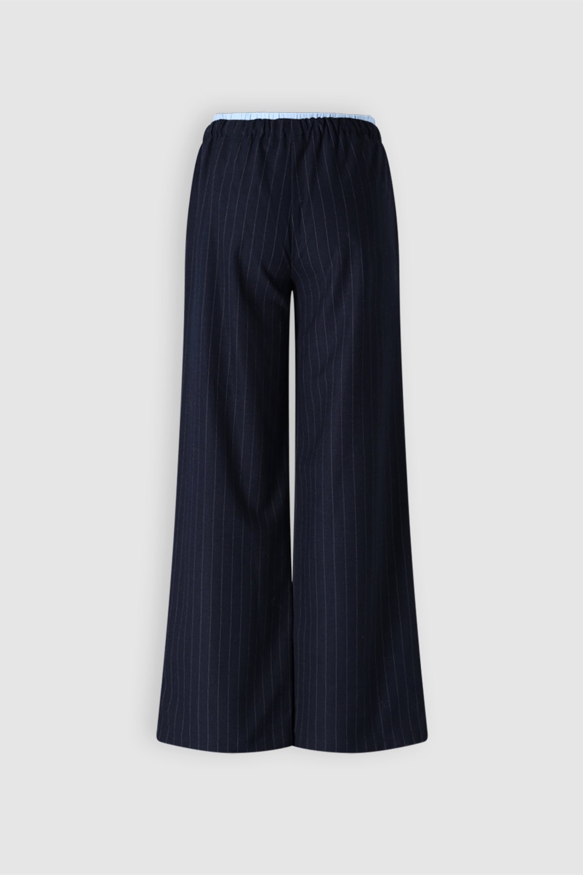 Sub Krijtstreep Broek DonkerBlauw