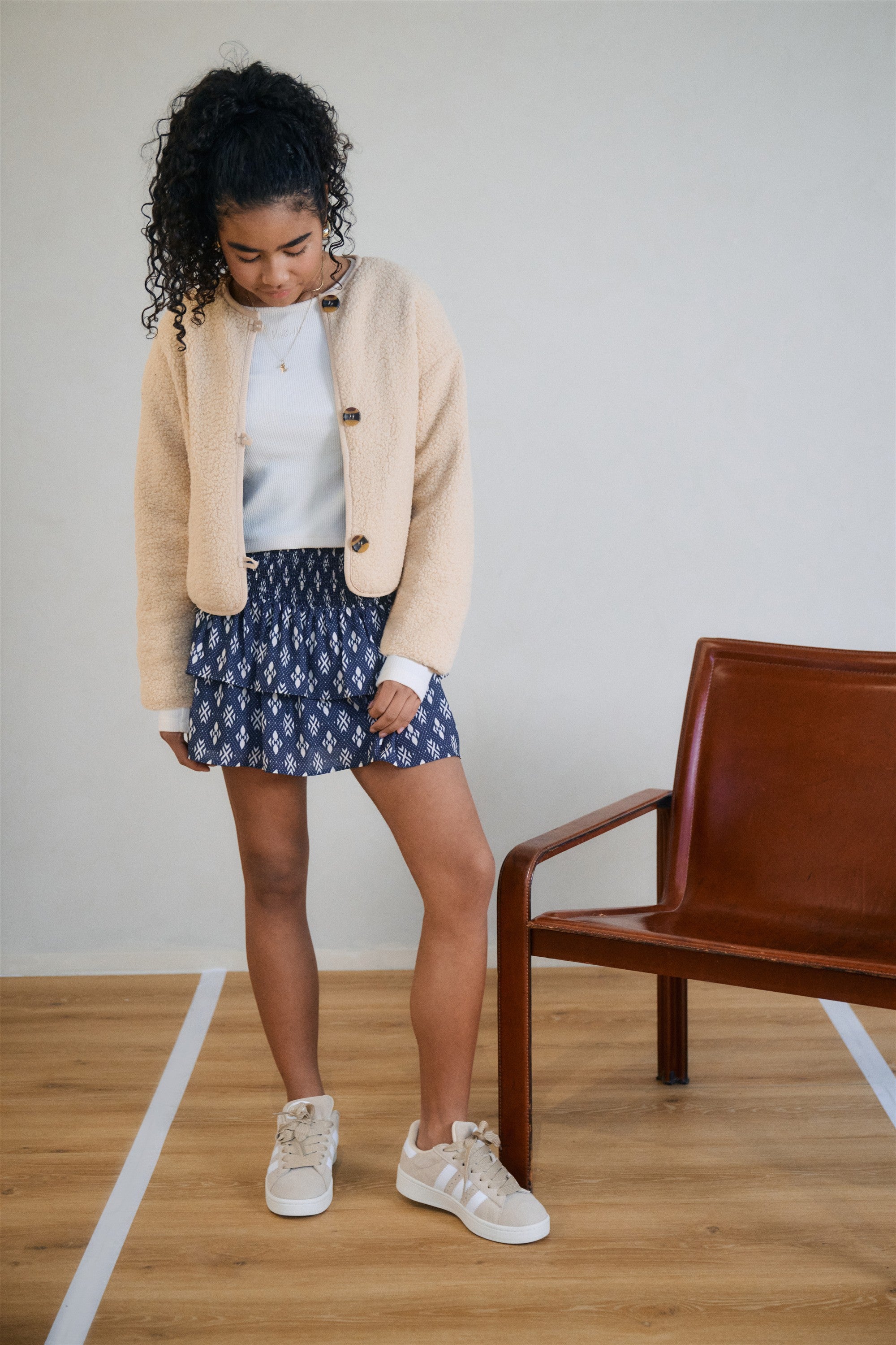 Nika Tailleband Rok Donkerblauw