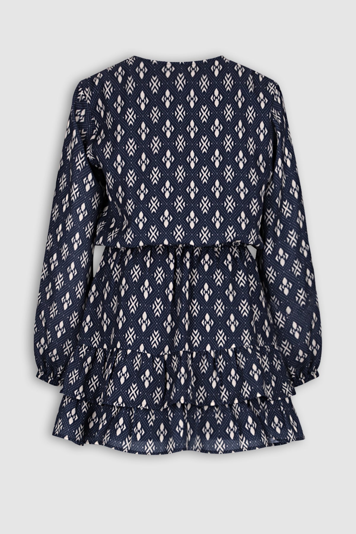 Mayal Geprinte Jurk Donkerblauw