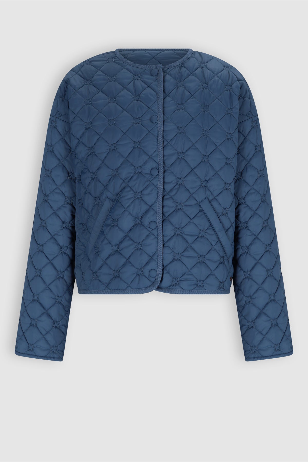 Dimo Doorgestikte Deken Jas Blauw