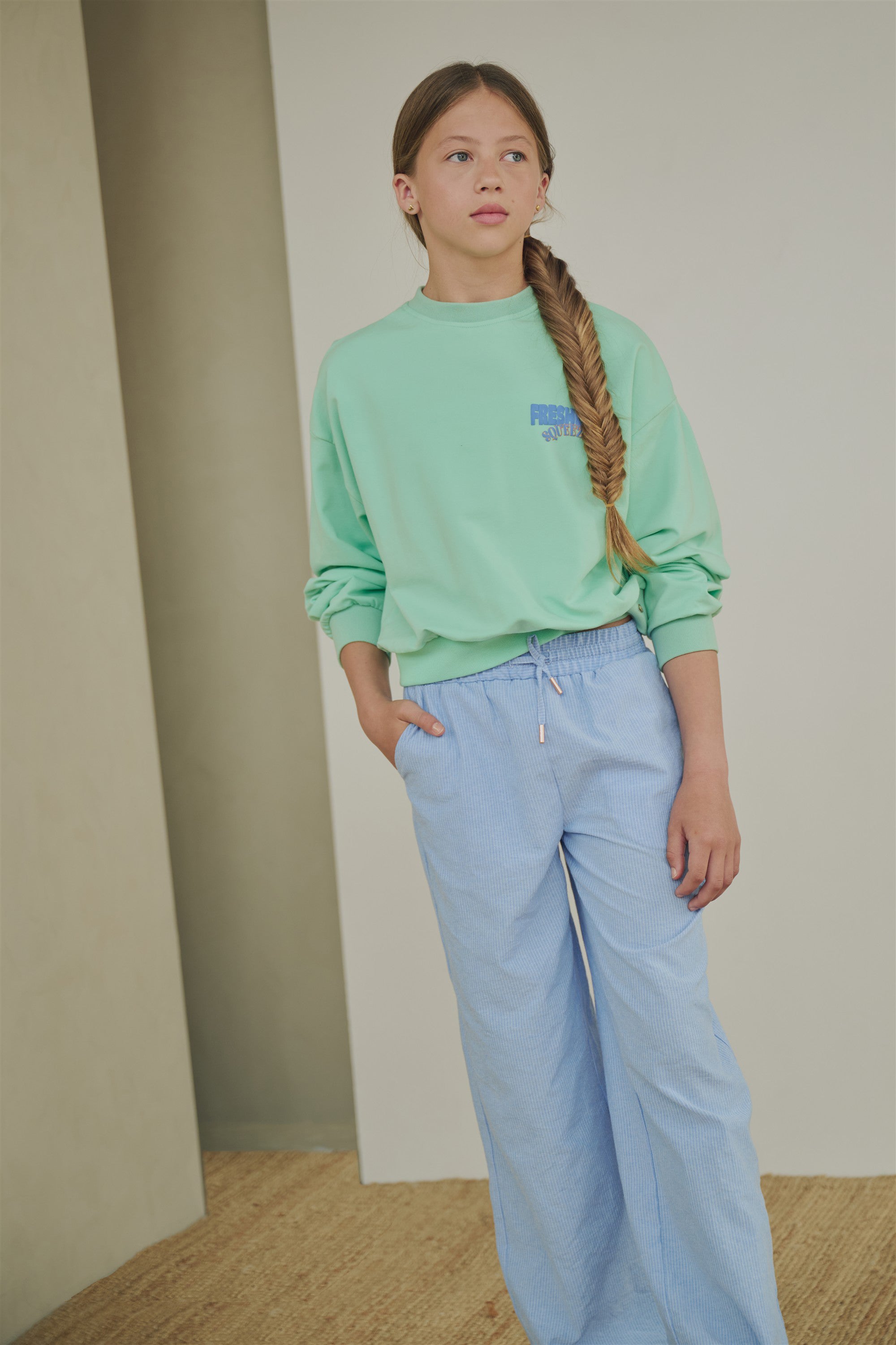 Kim Sweater met rugprint Groen