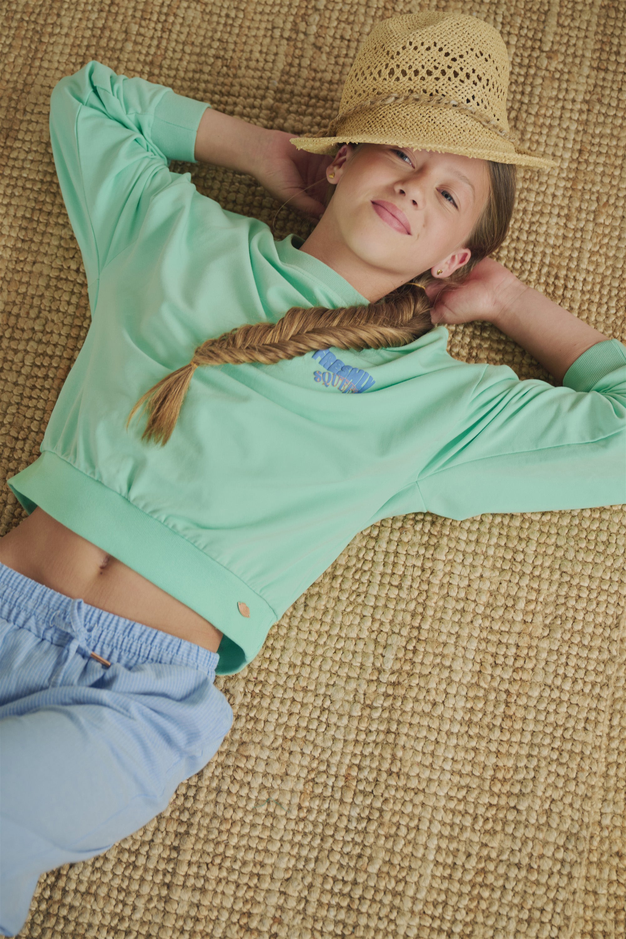 Kim Sweater met rugprint Groen