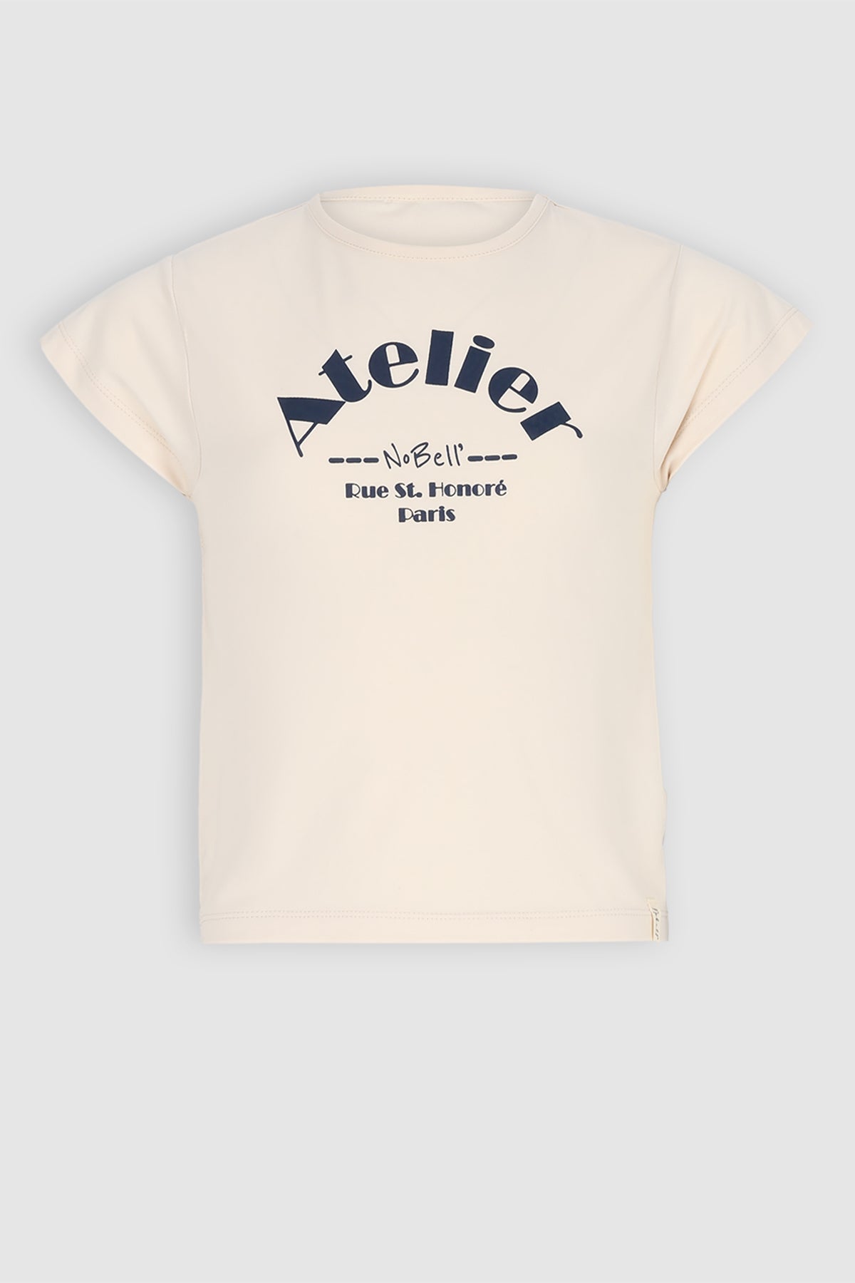 Kit Tshirt 'Atelier' Print Ivoor