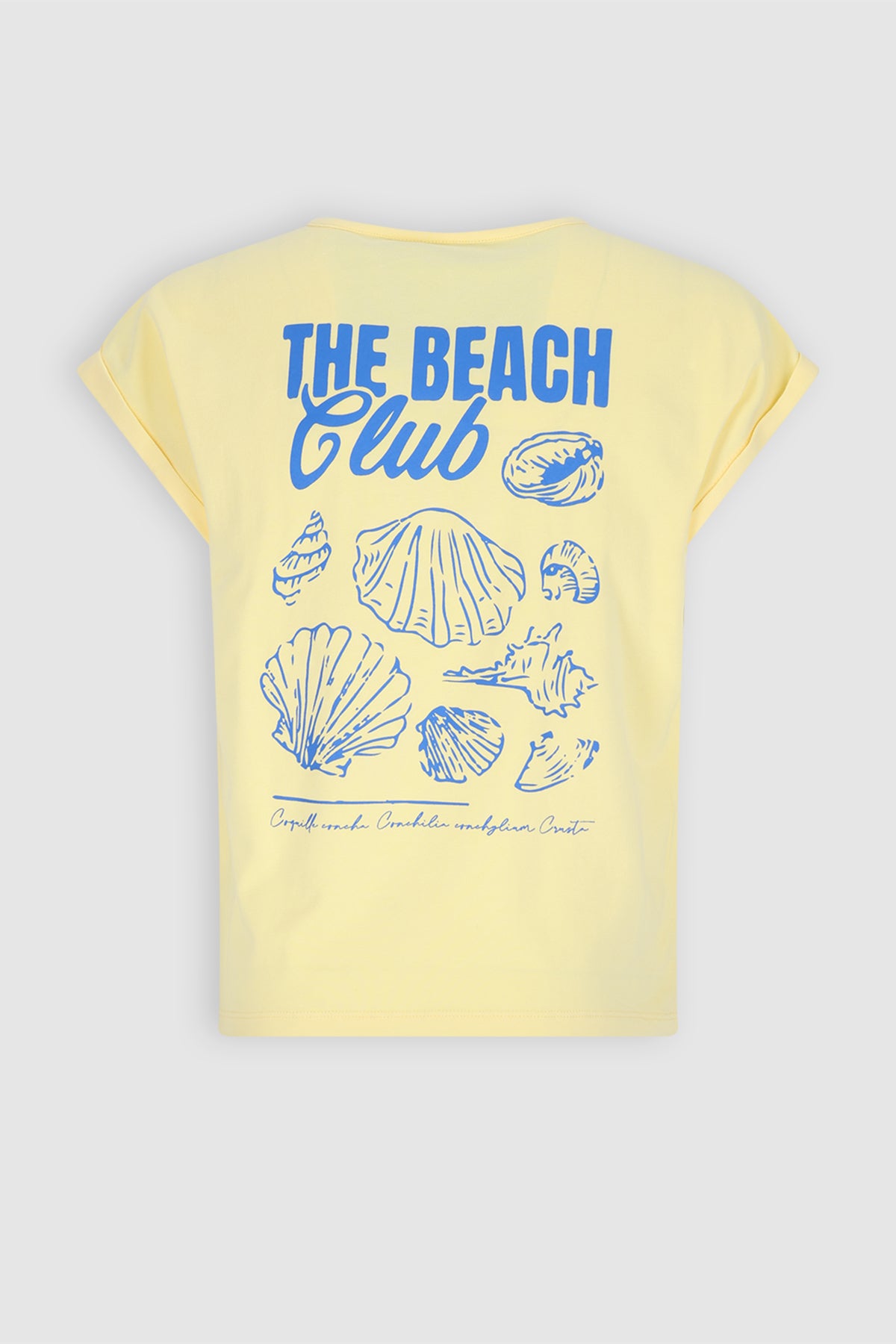 Kasis Tshirt grote Rugprint Geel