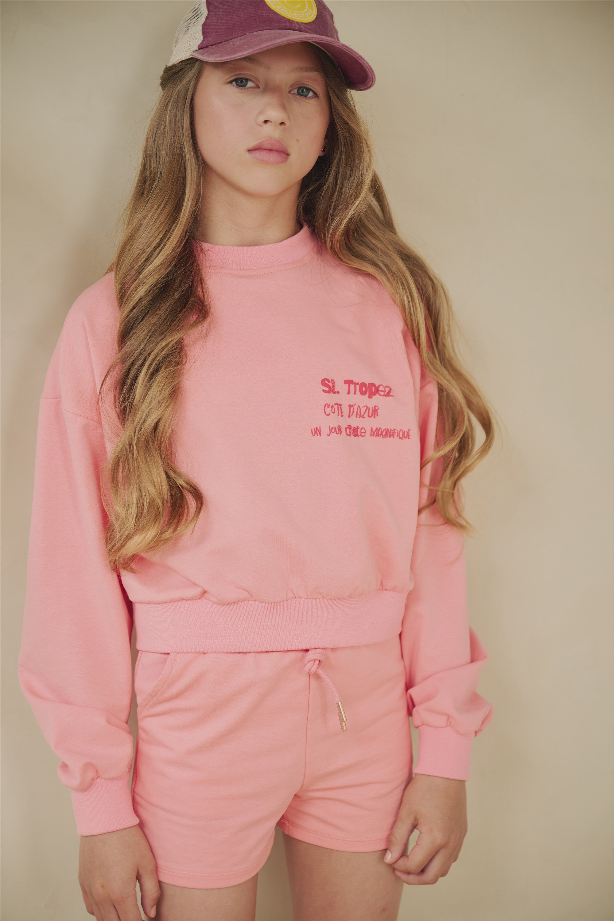 Kex Gekropte Sweater Roze