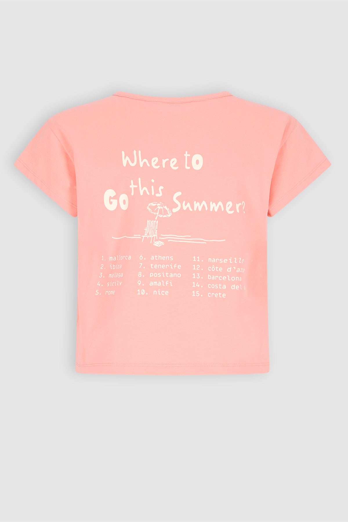 Kase Cropped T-shirt with back print Pink
