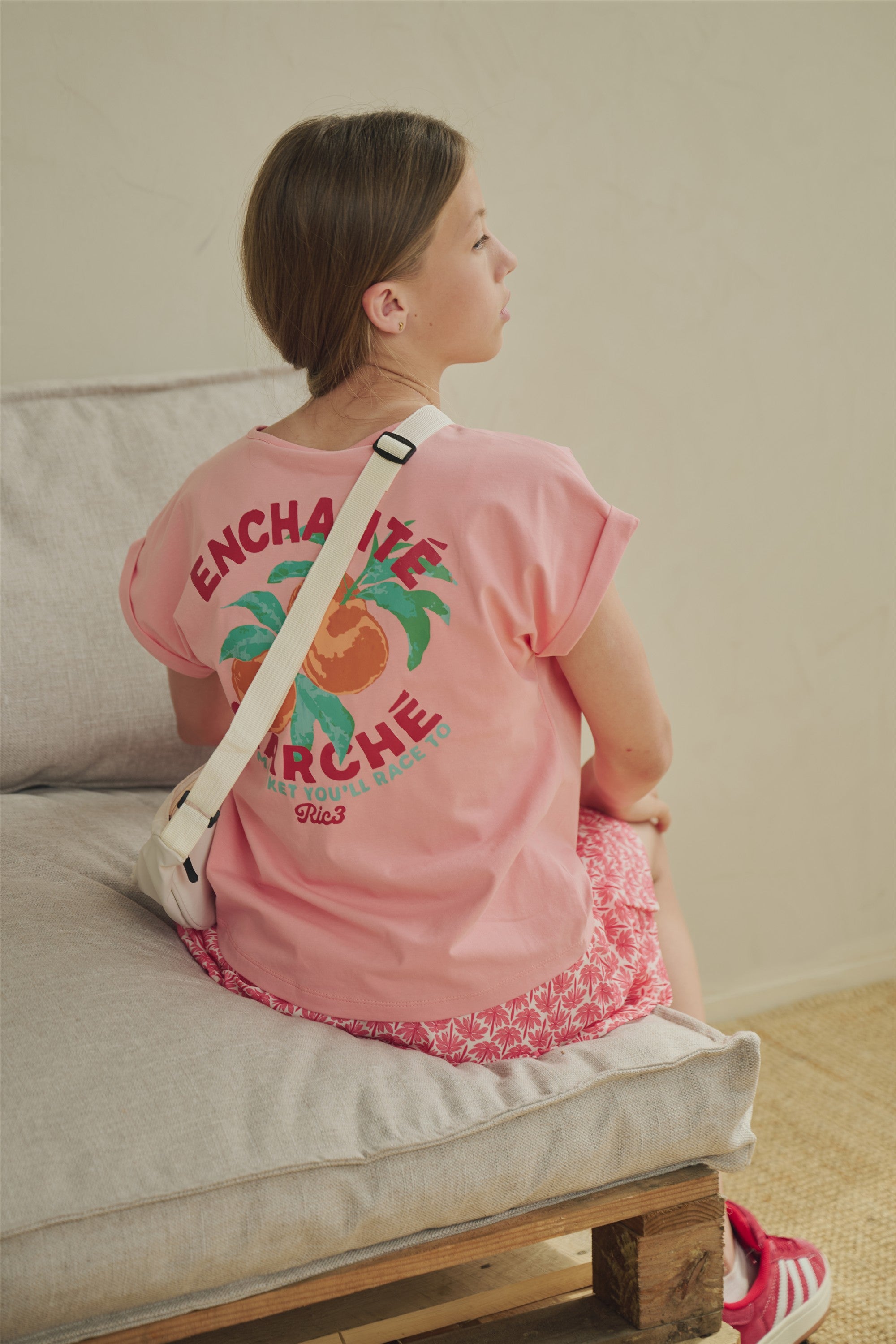 Kasis T-shirt with Enchante back print Pink