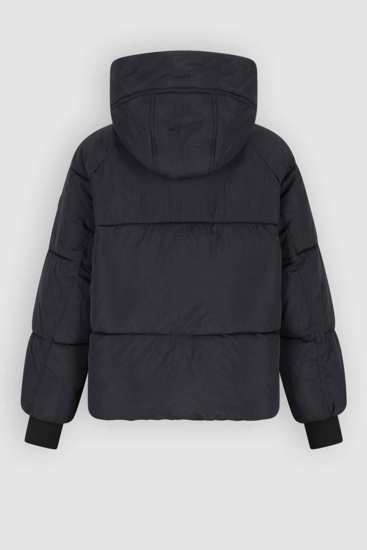 Badeau Wijde Winterjas met Capuchon Zwart