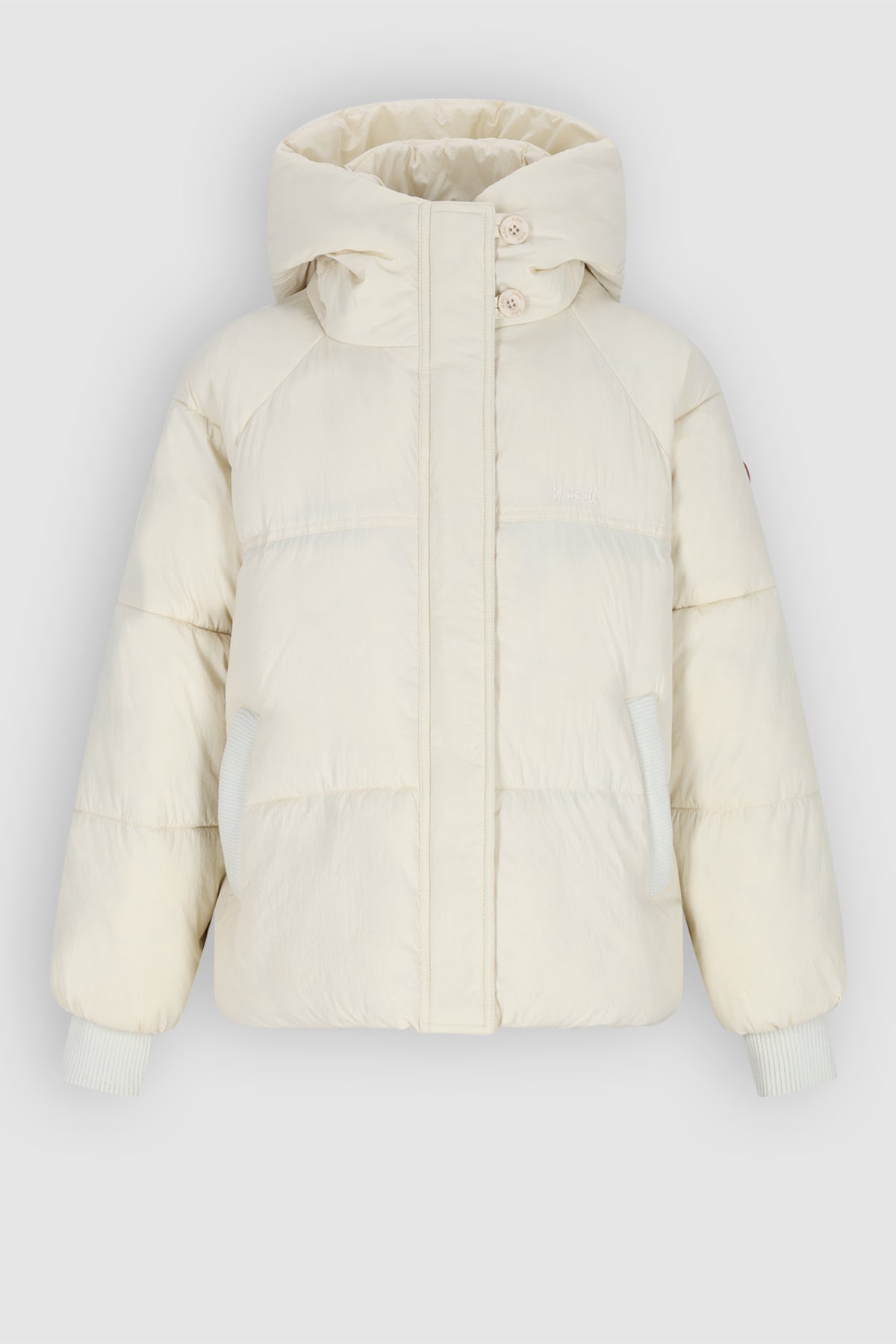 Badeau Wijde Winterjas met Capuchon Wit
