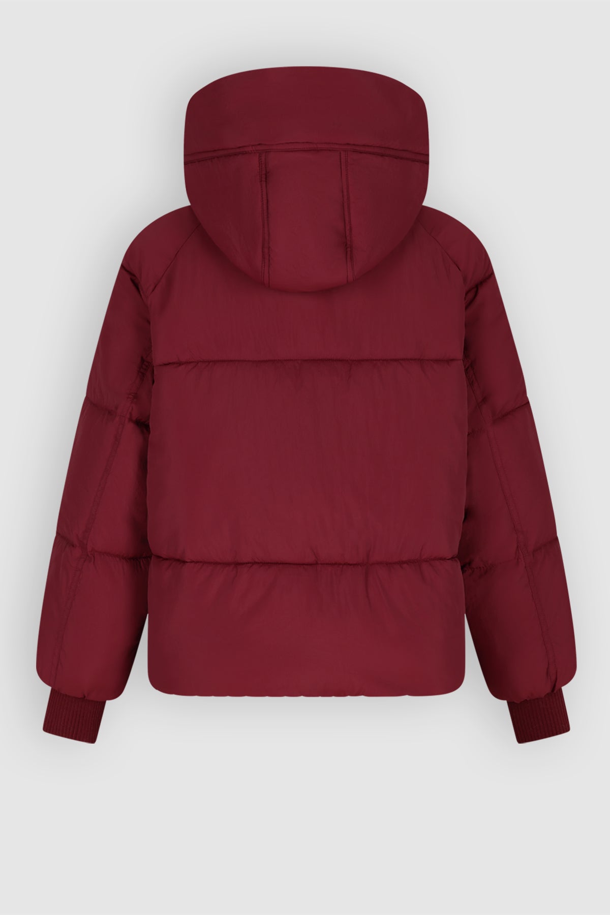 Badeau Wijde Winterjas met Capuchon Bordeaux