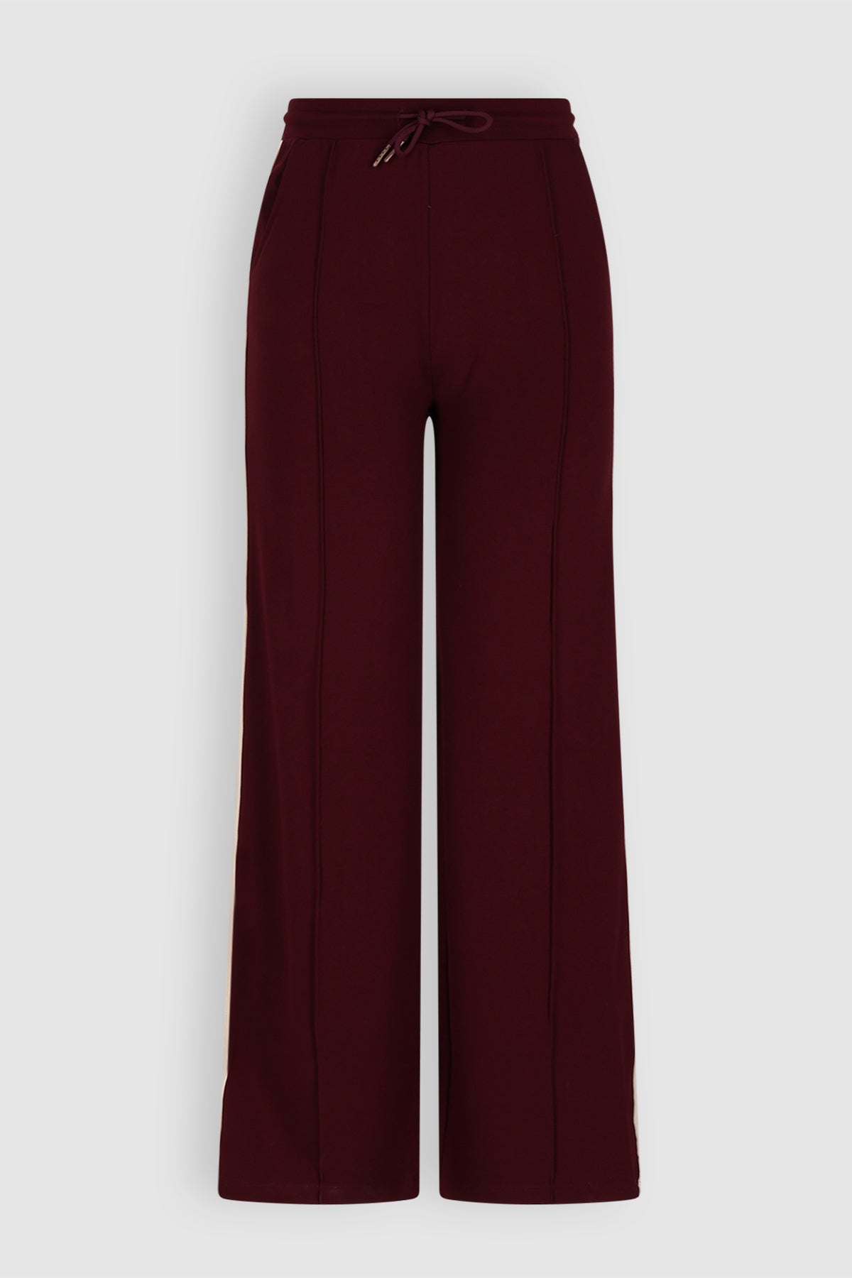 Sylvie Travellers Interlock Wide Leg Trousers Bordeaux
