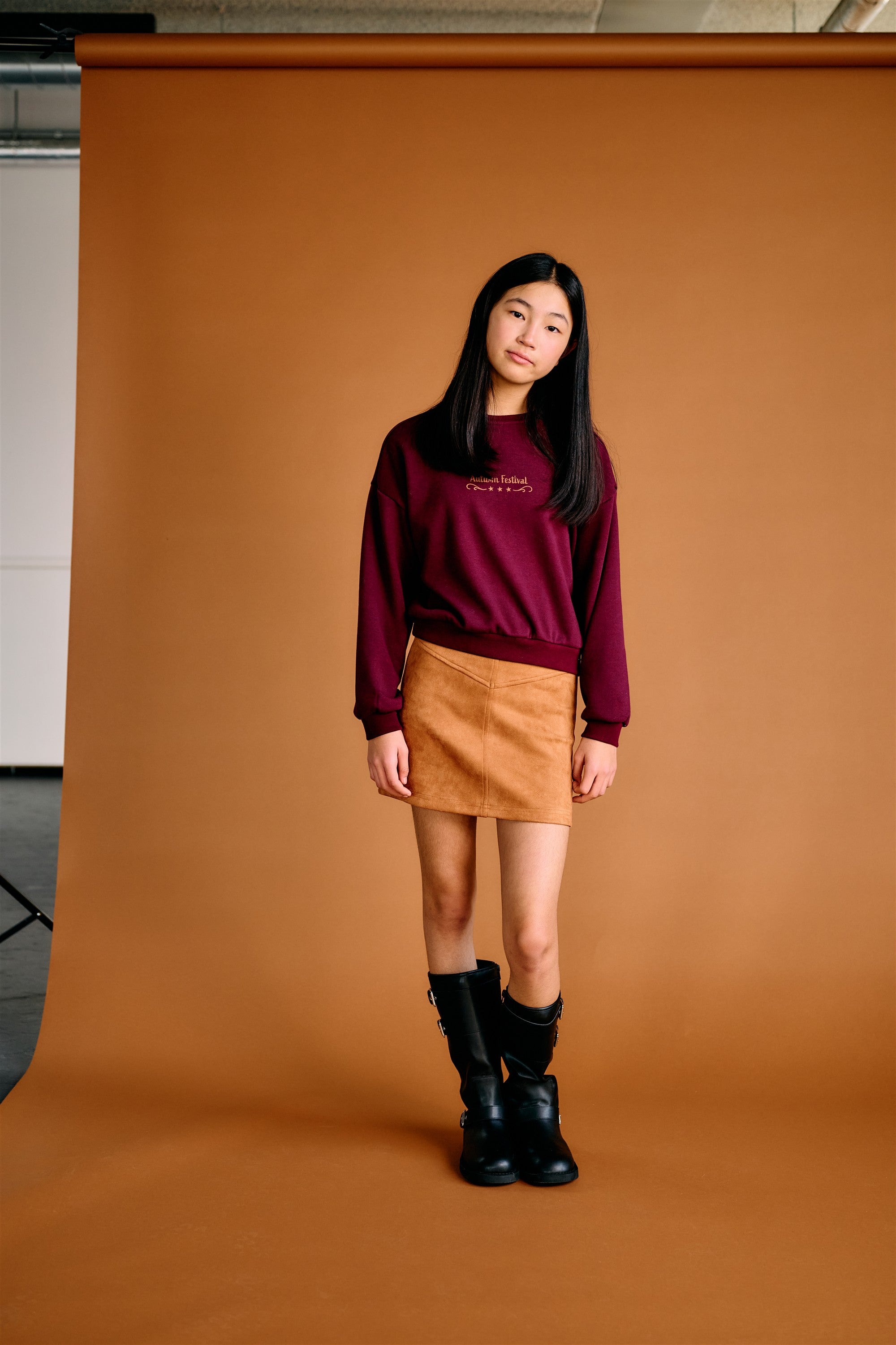 Noï Suedine Rok Bruin