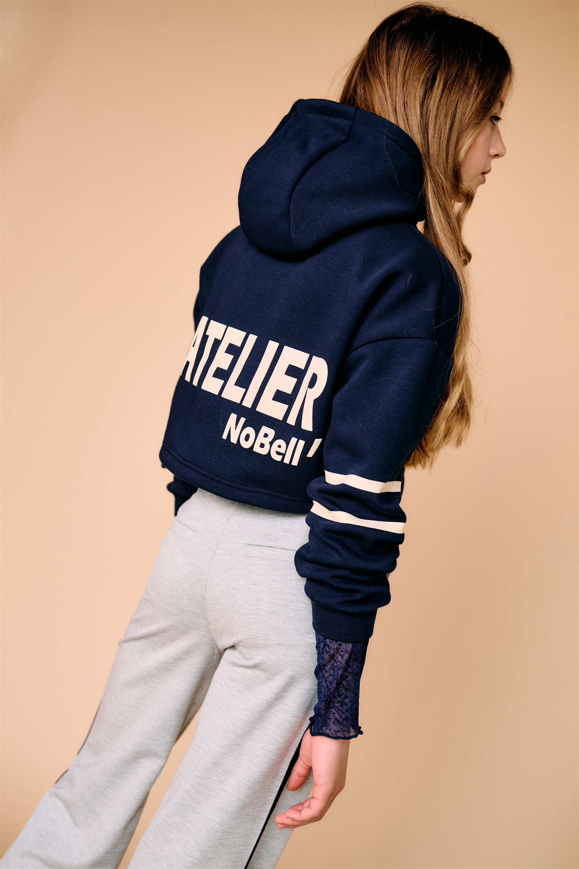 Kumy Super Soft Cropped Hoodie Dark Blue