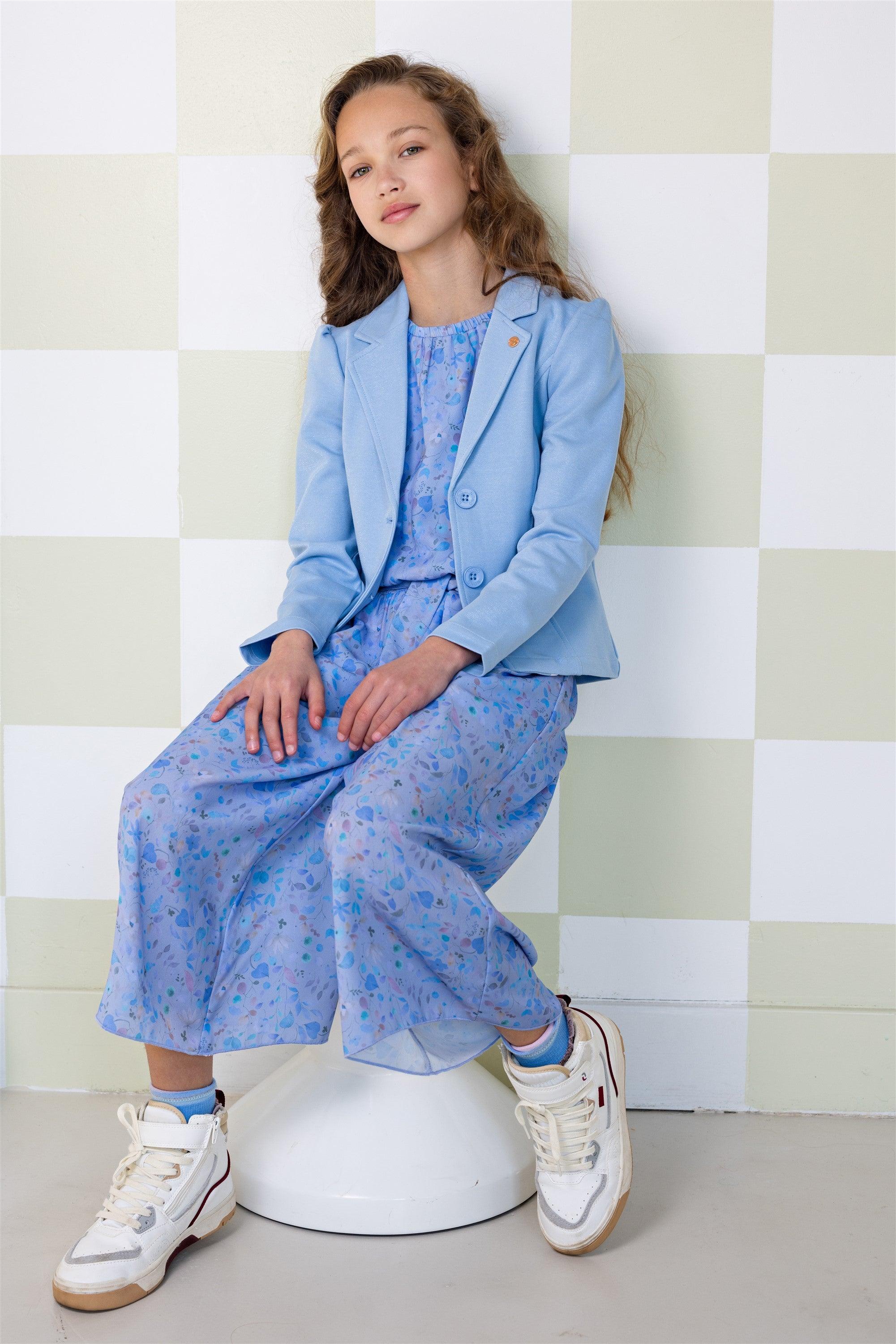 Dip Blazer met Glansdraad Blauw - NoNo Kidswear
