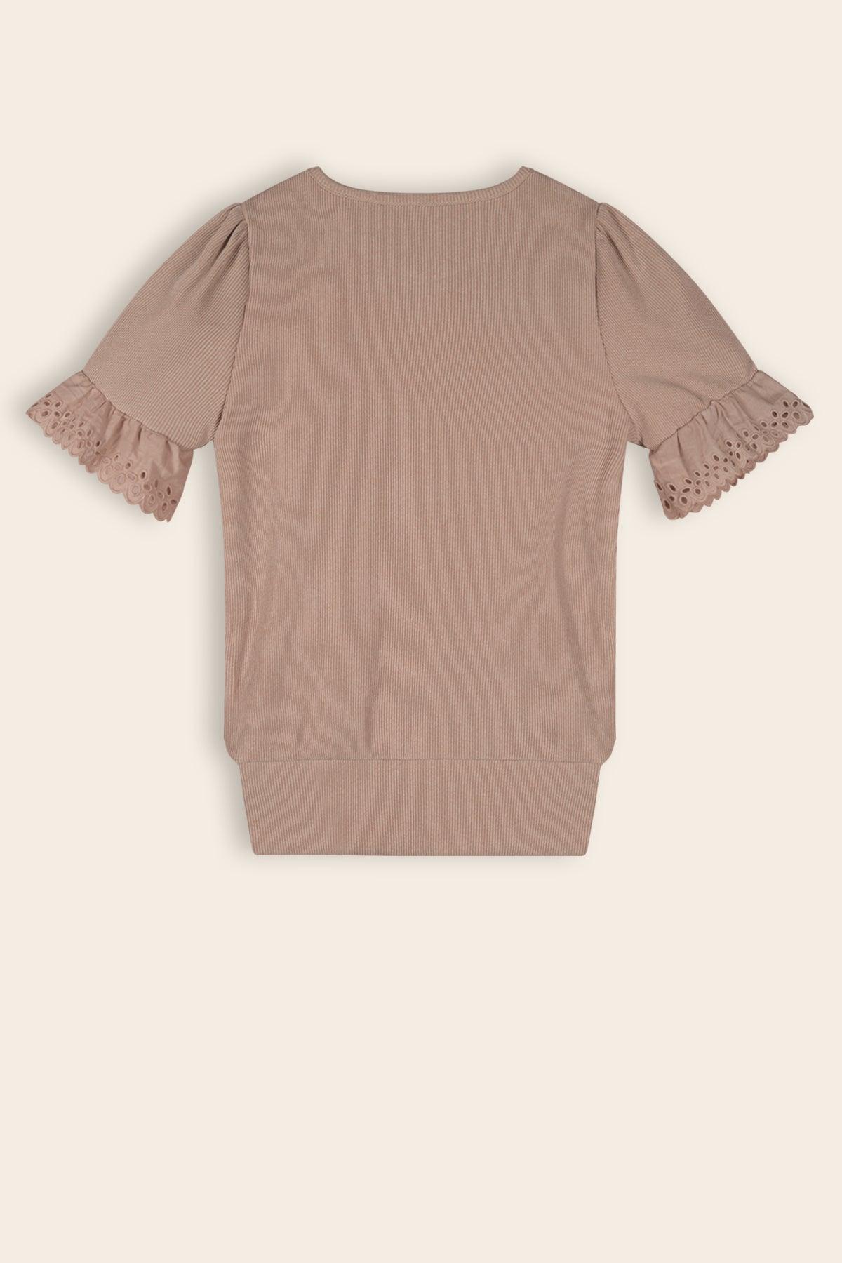 Kaby Rib Top Sand Blush - NoNo Kidswear