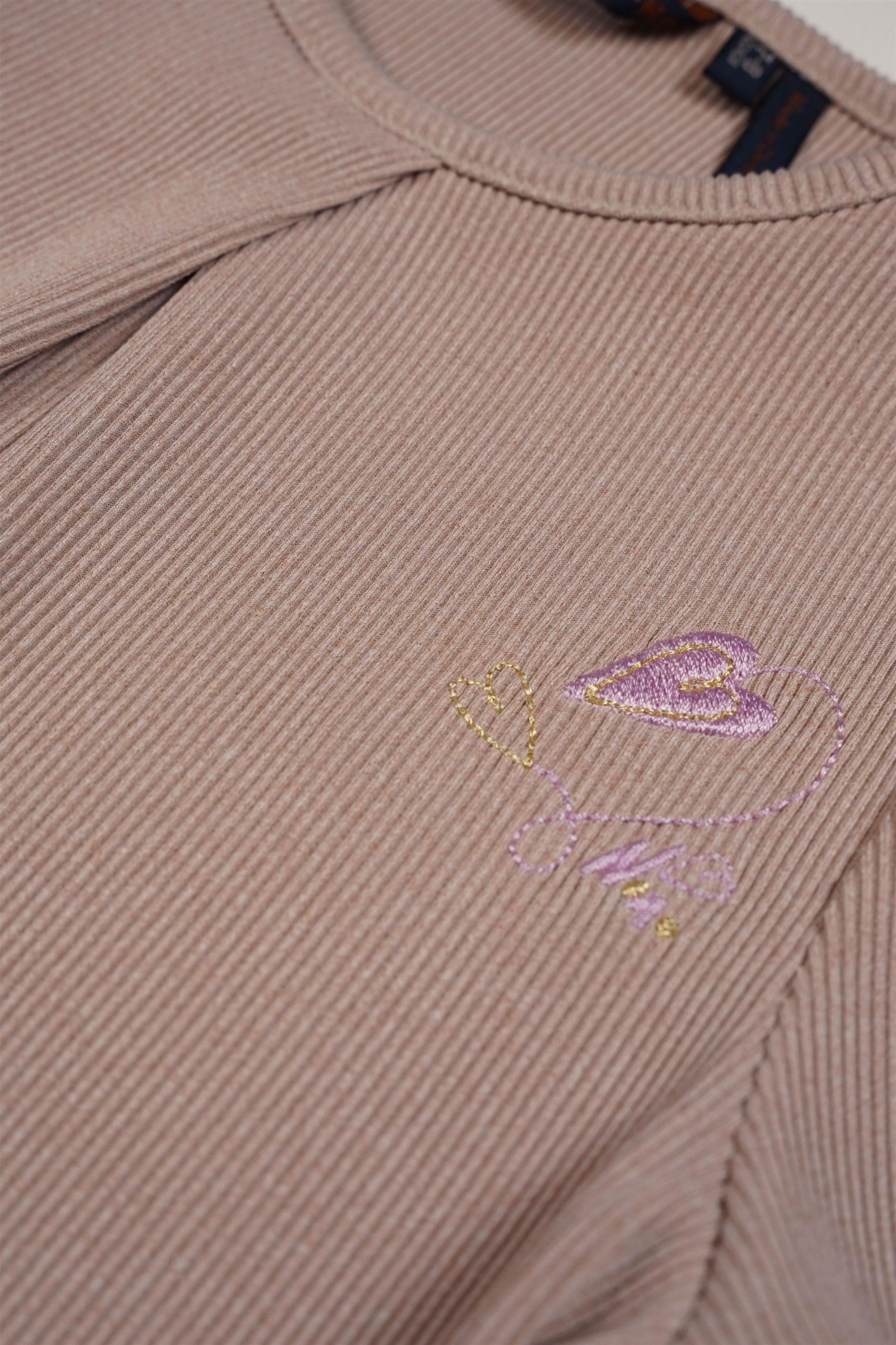 Kaby Rib Top Sand Blush - NoNo Kidswear