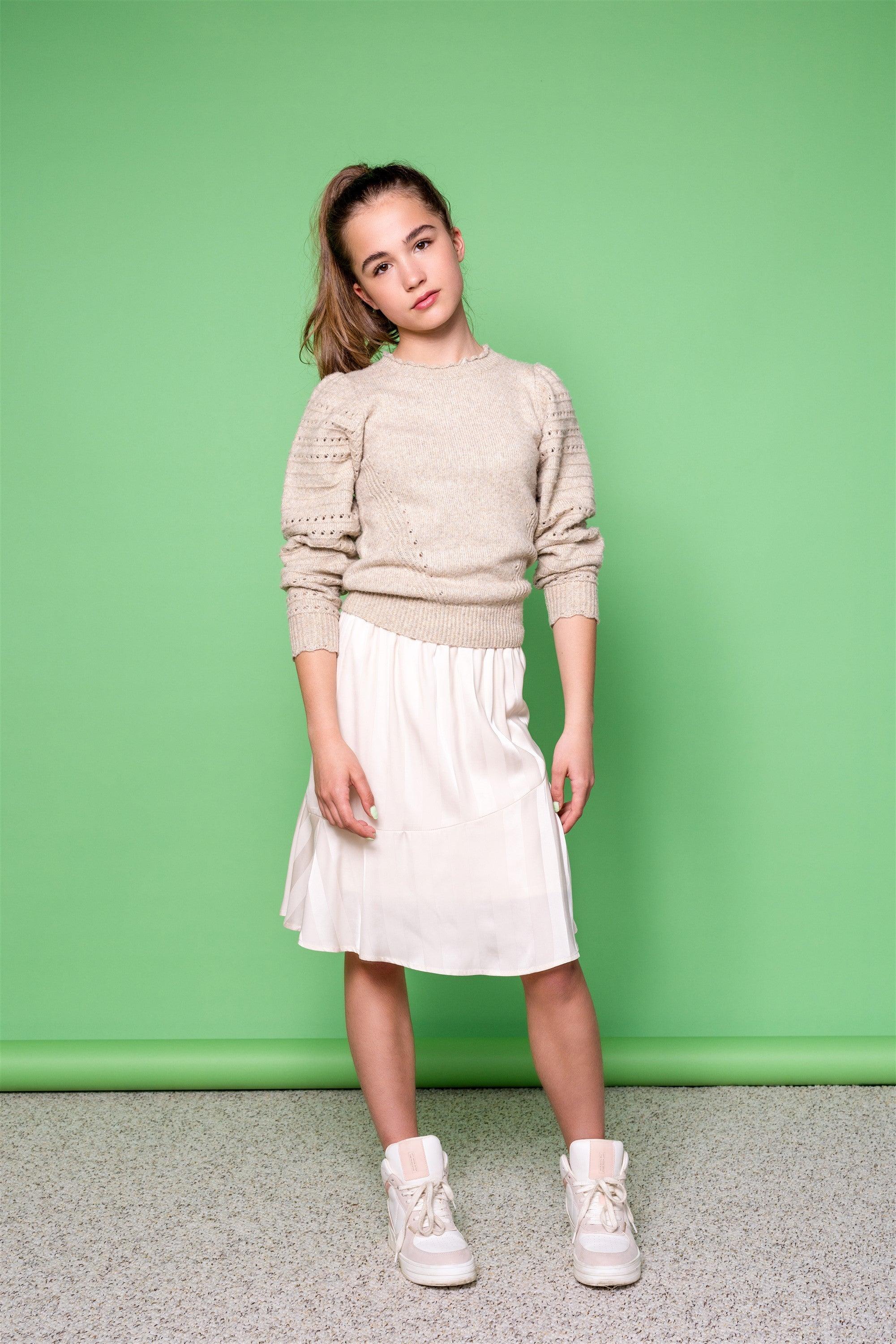 Kamile Soft Knitted Sweater Champagne - NoNo Kidswear