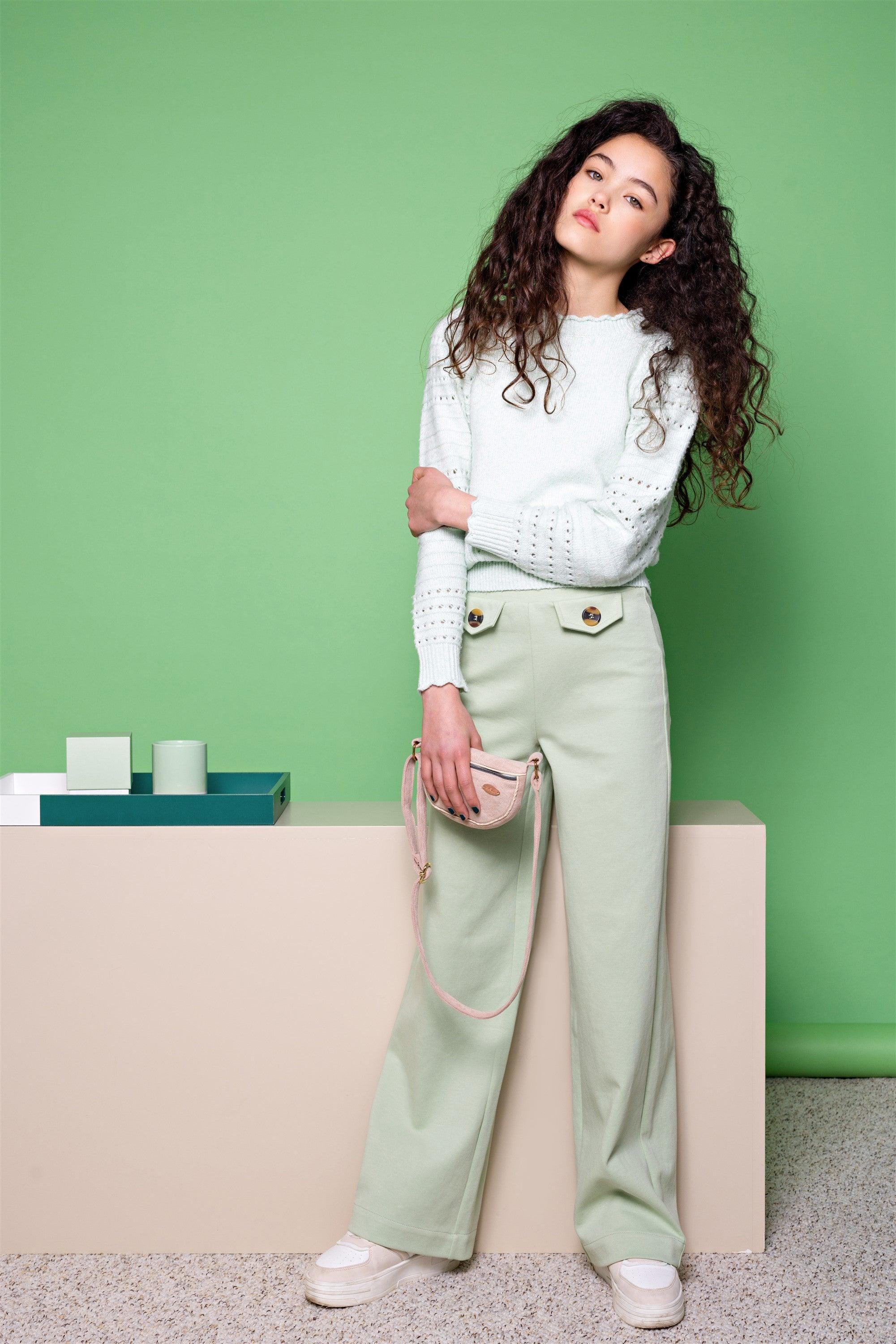 Kamile Soft Knitted Sweater Jade - NoNo Kidswear