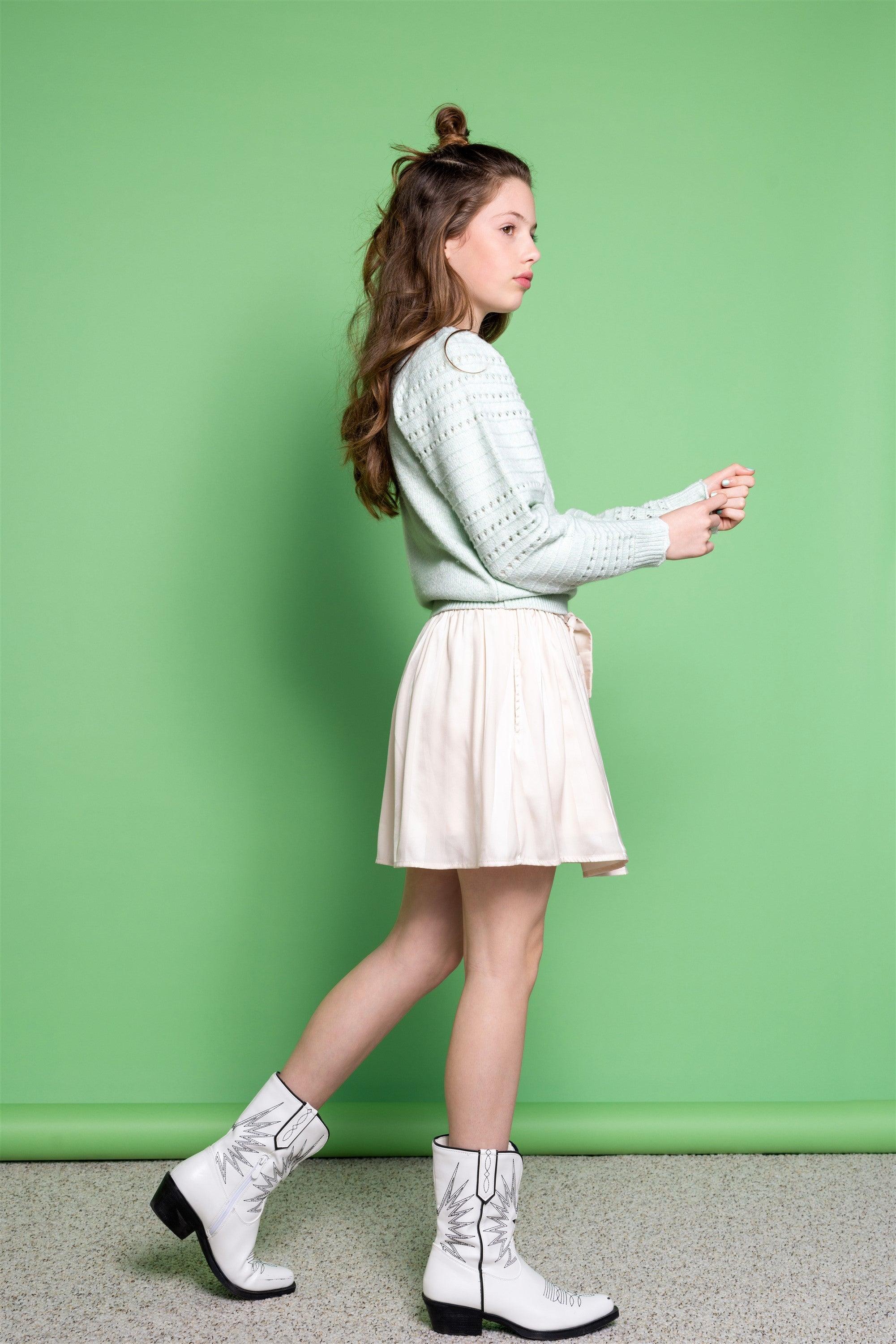 Kamile Soft Knitted Sweater Jade - NoNo Kidswear