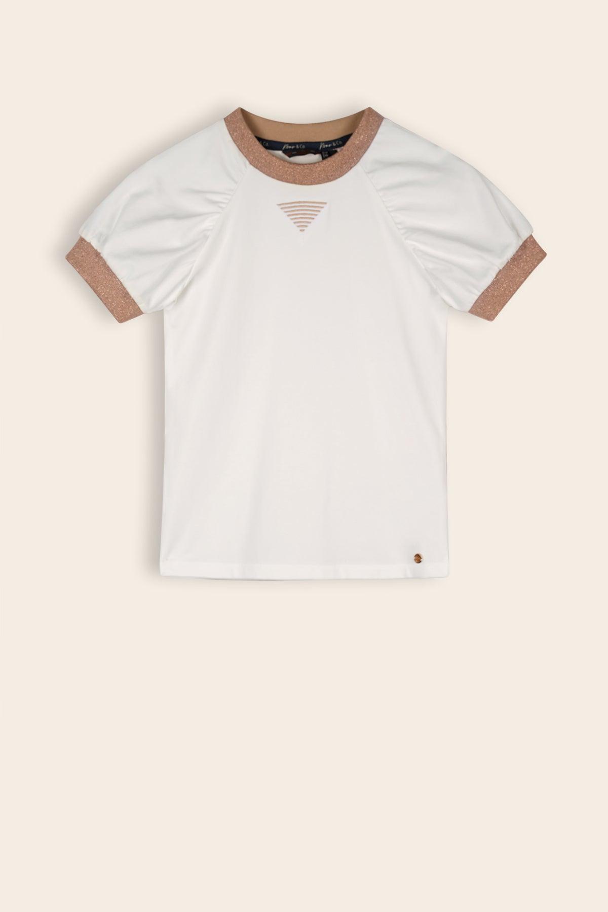 Kayla Fancy Raglan Tshirt Snow White - NoNo Kidswear