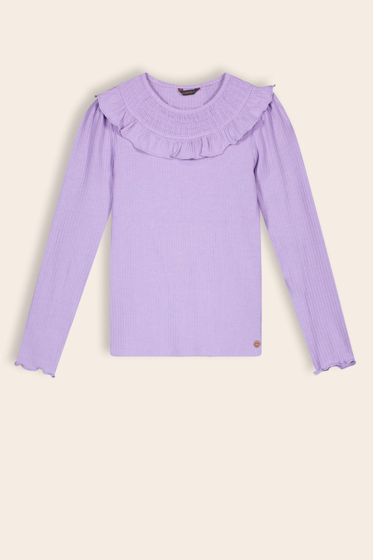 Kris Rib Jersey T-shirt Ruches en Smock - NoNo Kidswear