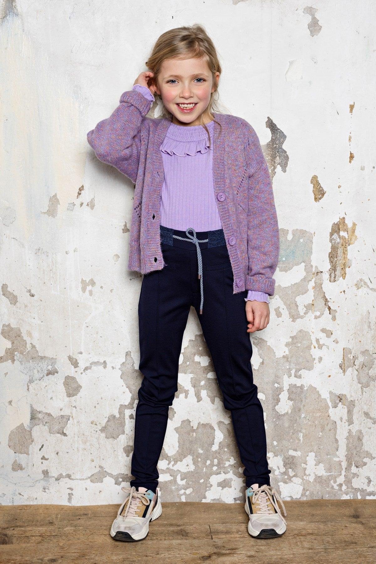 Kris Rib Jersey T-shirt Ruches en Smock - NoNo Kidswear
