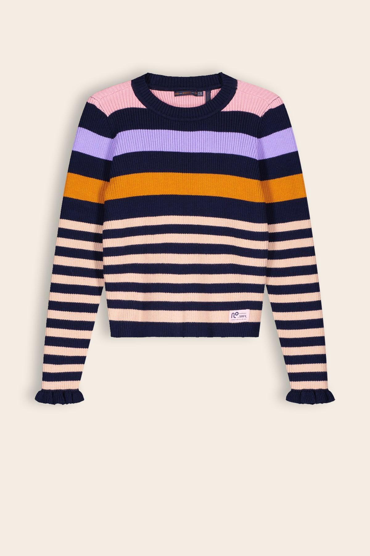 Kulias Gebreide Gestreepte Trui - NoNo Kidswear