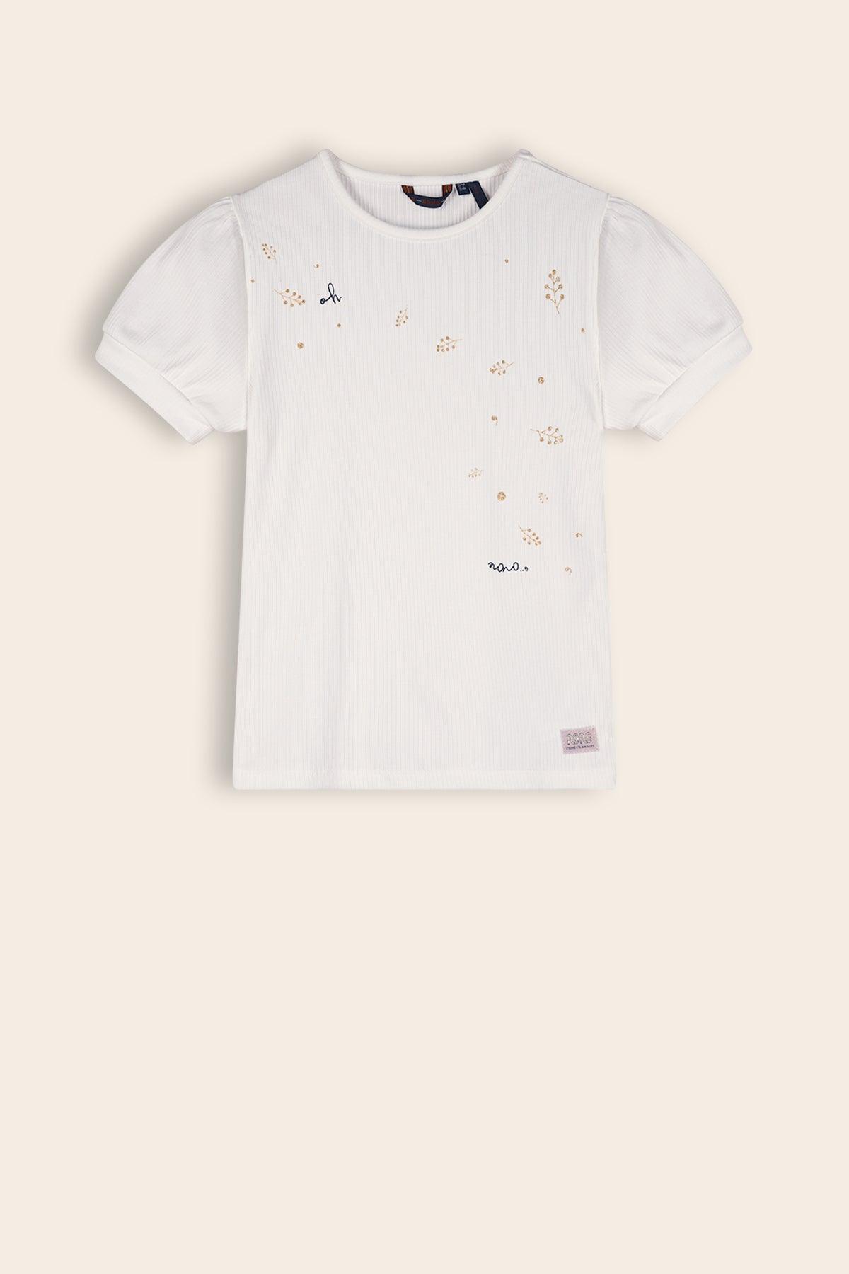 Kyoto Rib Tshirt met Print Snow White - NoNo Kidswear