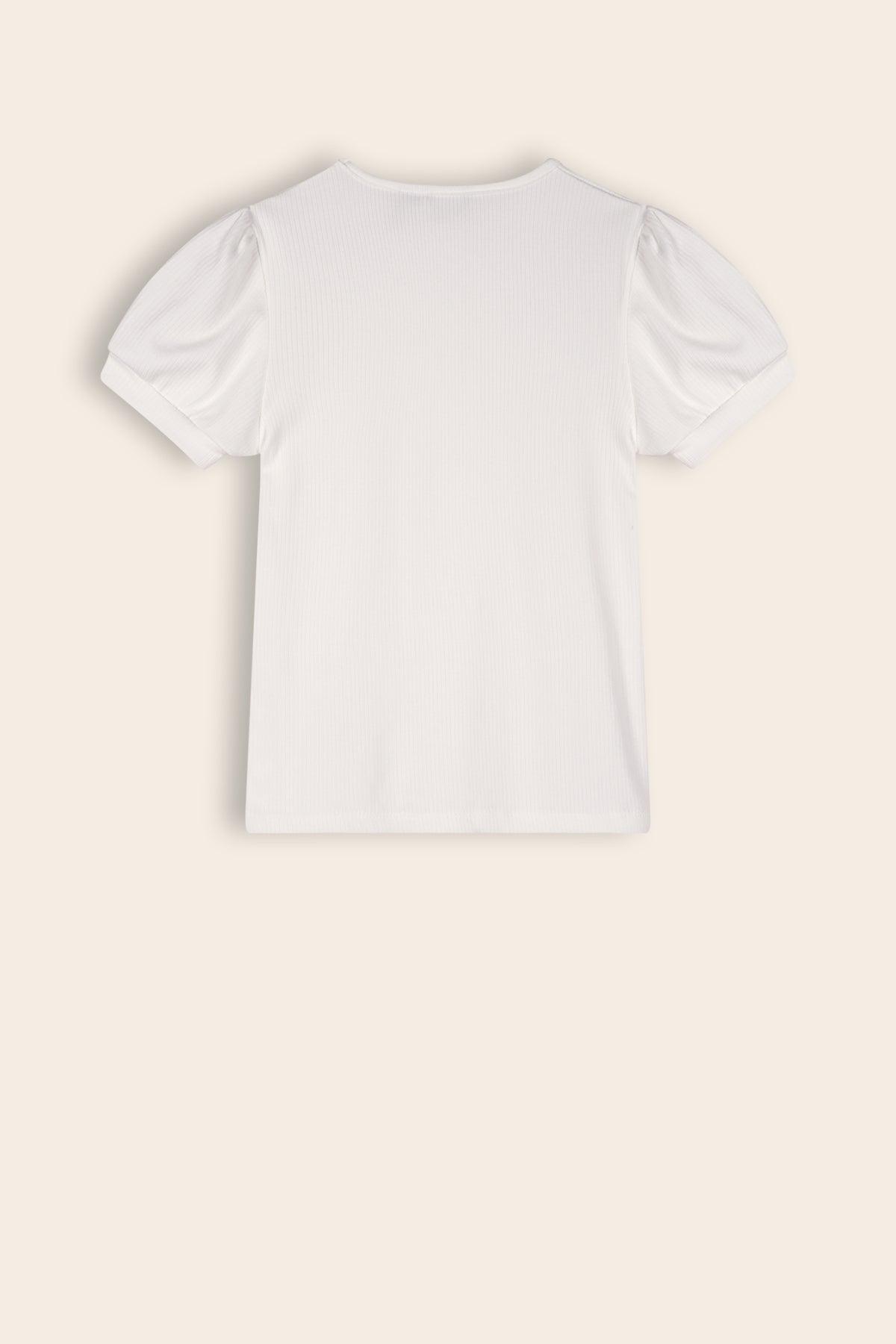 Kyoto Rib Tshirt met Print Snow White - NoNo Kidswear