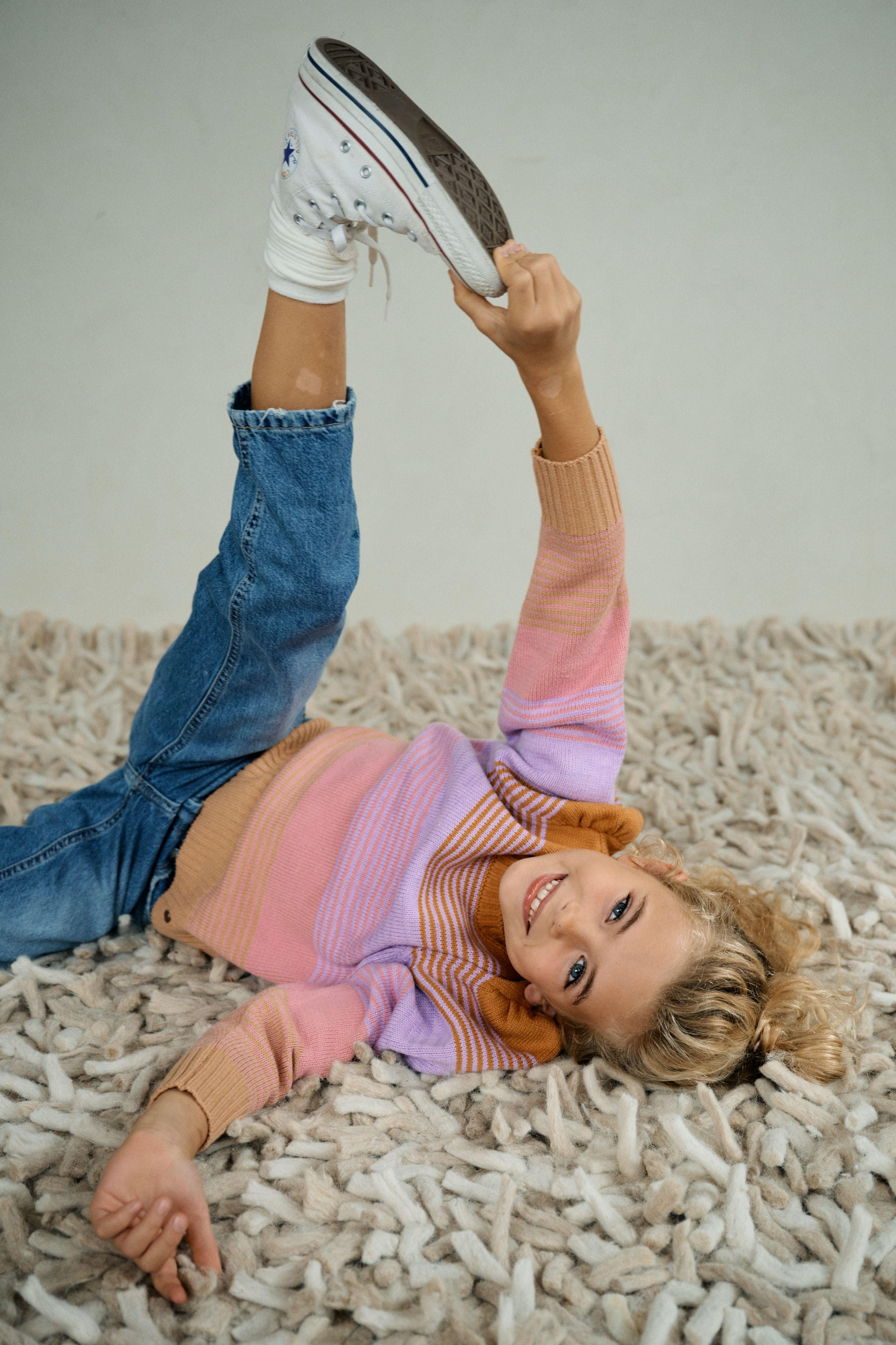 Kyra Gestreepte Gebreide Trui - NoNo Kidswear