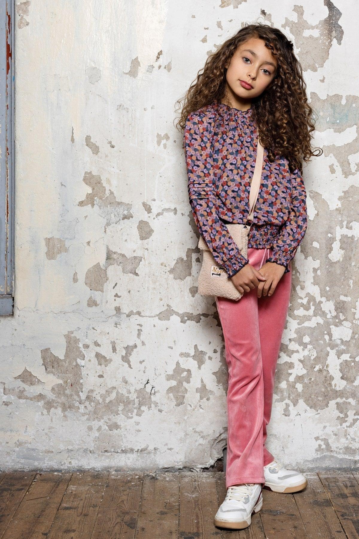 Sady Nicky Velours Flared Broek - NoNo Kidswear