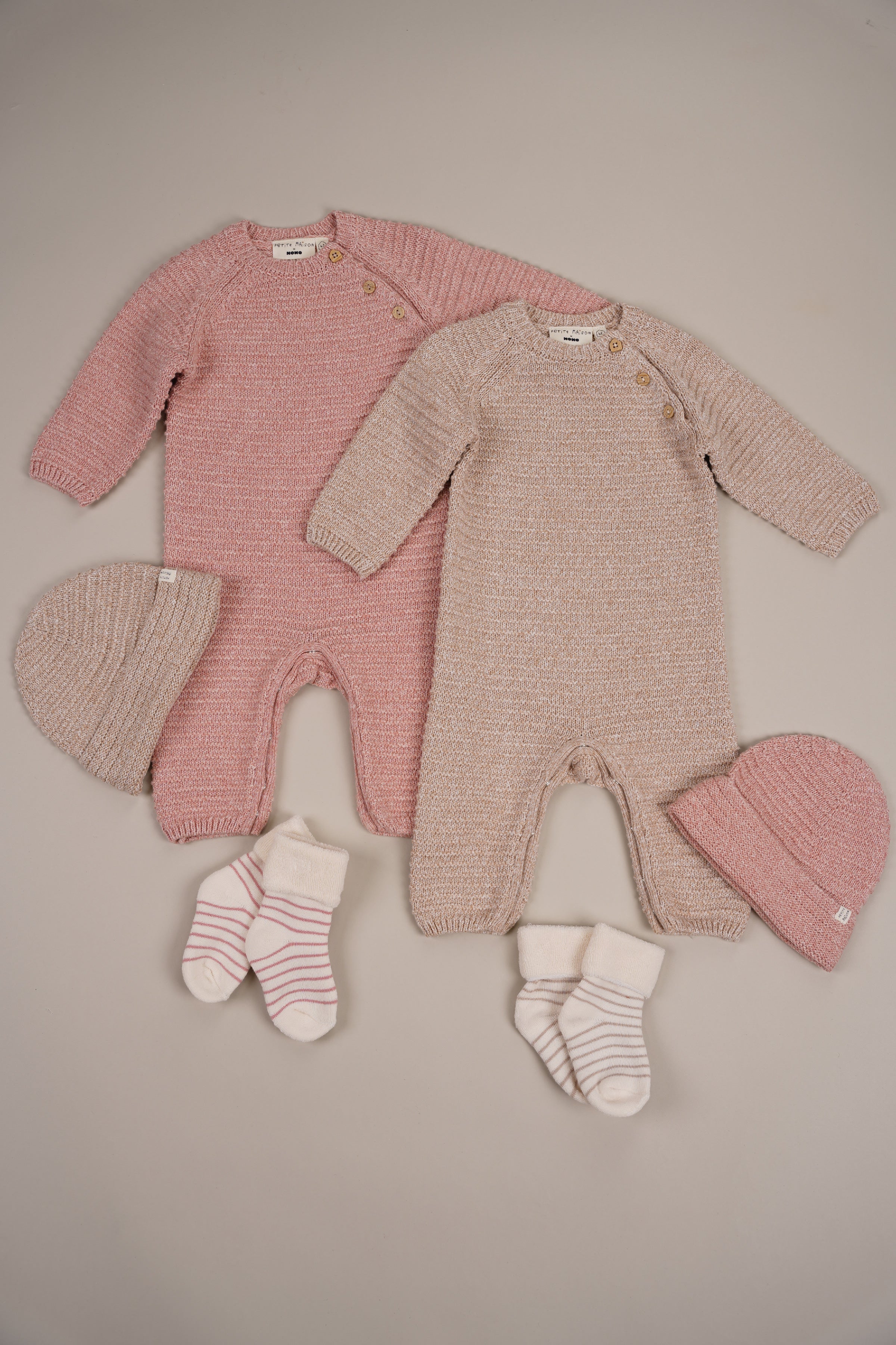 Baby Knitted Suit Oatmeal