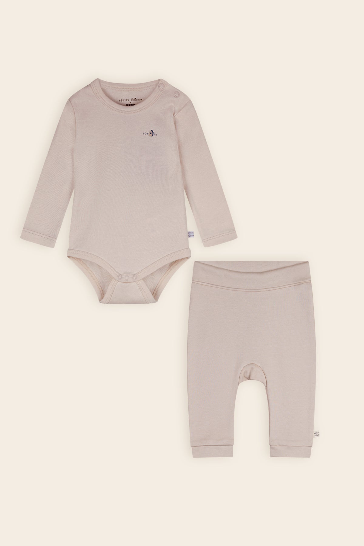 Stormy 2-piece Set: Romper+Jogger Legging Oatmeal