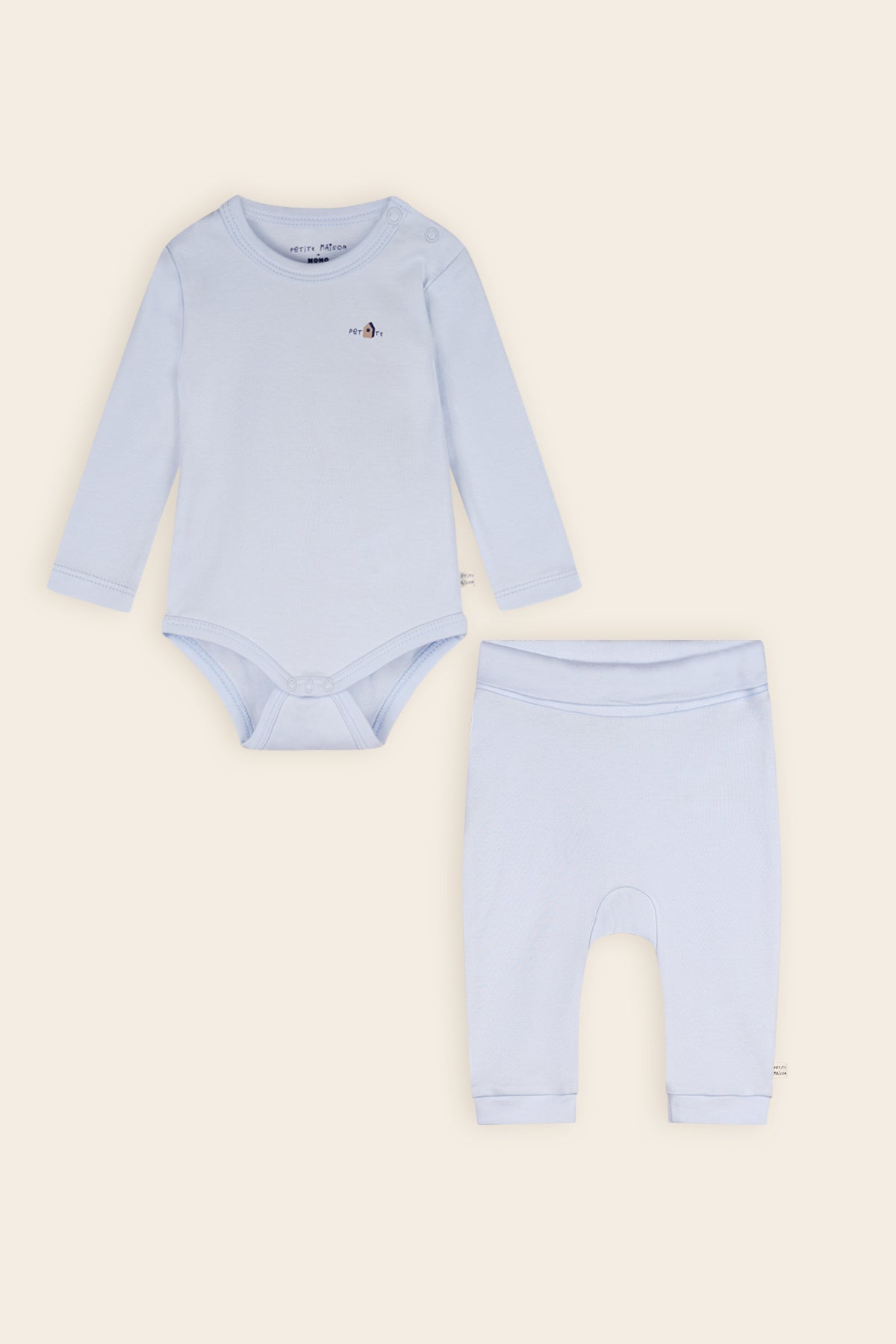 Stormy 2-piece Set: Romper+Jogger Legging Heather Blue